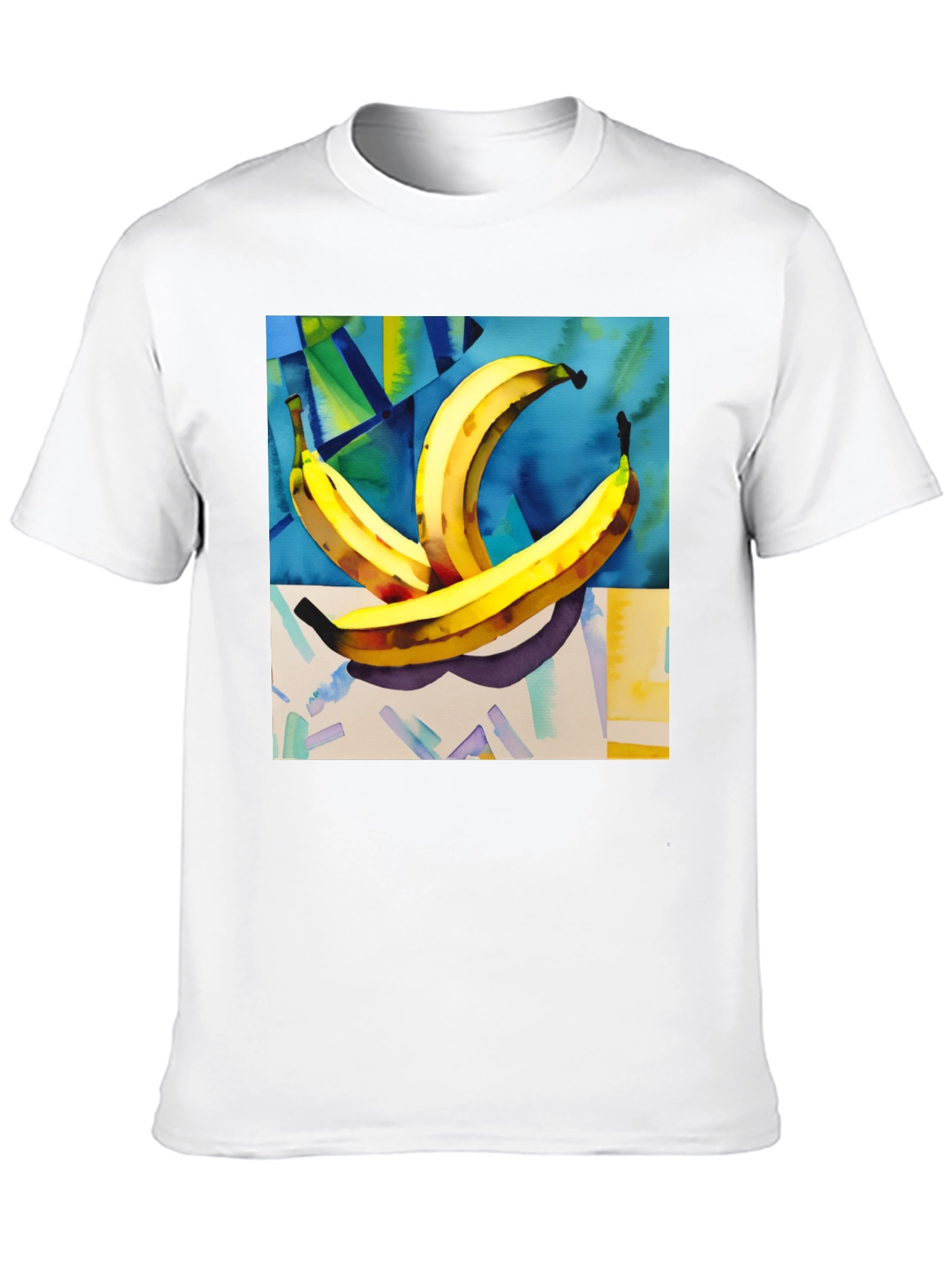 Banana Art Print Black T-Shirt