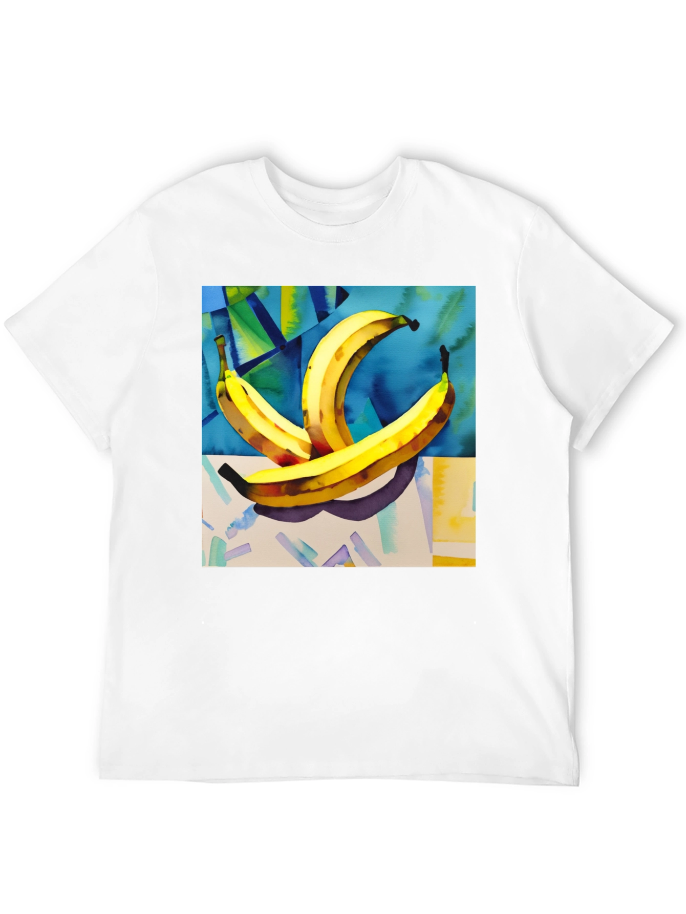 Banana Art Print Black T-Shirt