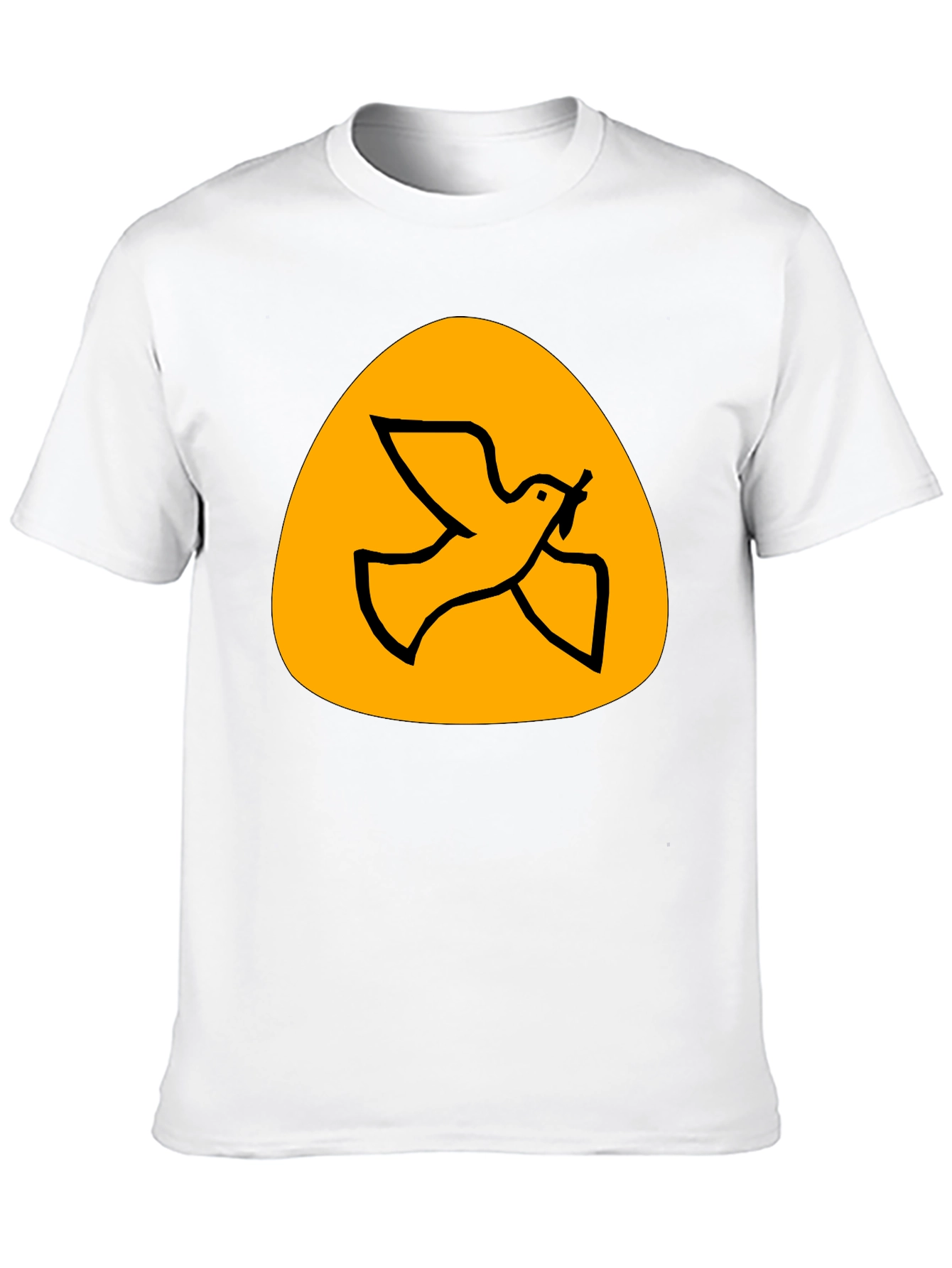Peace Dove Graphic Tee - Black Cotton T-Shirt
