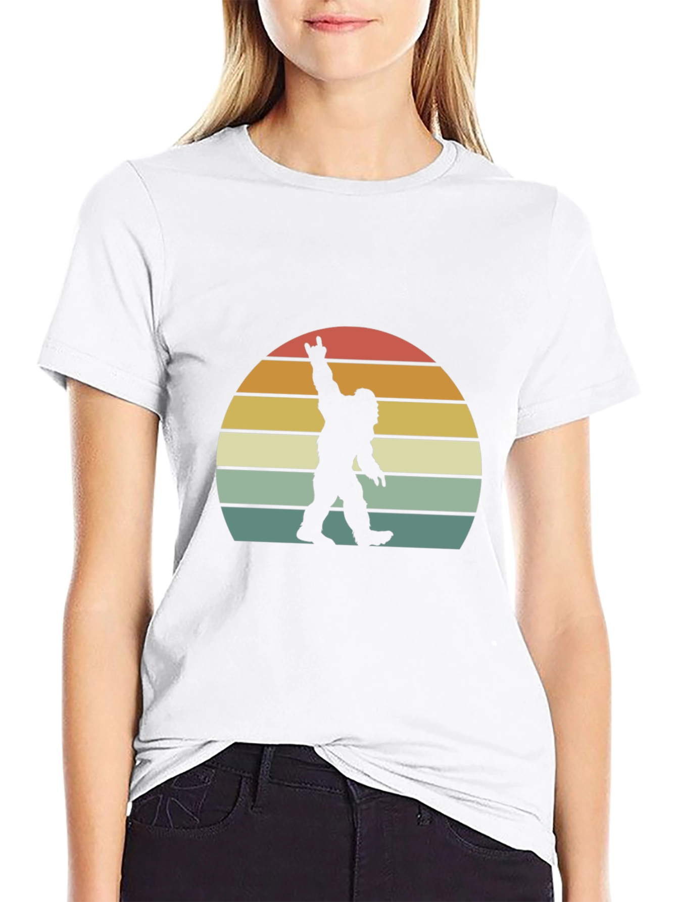 Retro Bigfoot Rock On T-Shirt