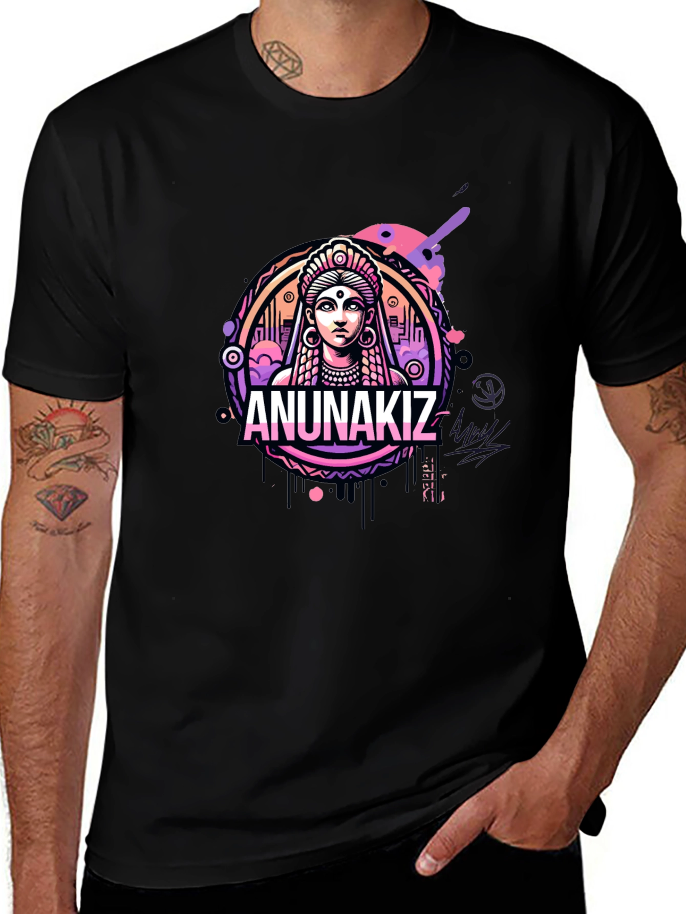 Anunakiz Graphic Tee - Black