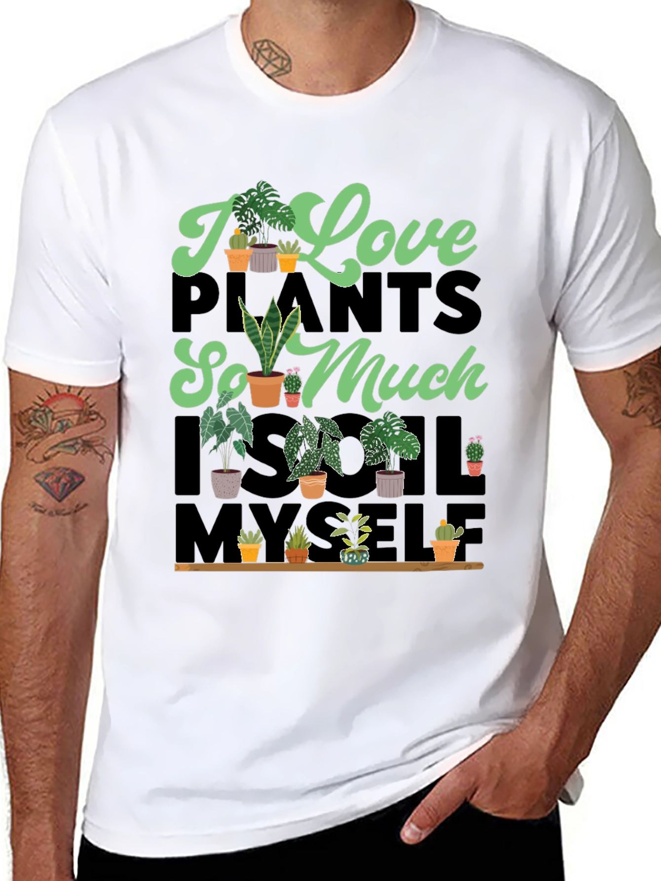 I Love Plants T-Shirt Unique Graphic Tee
