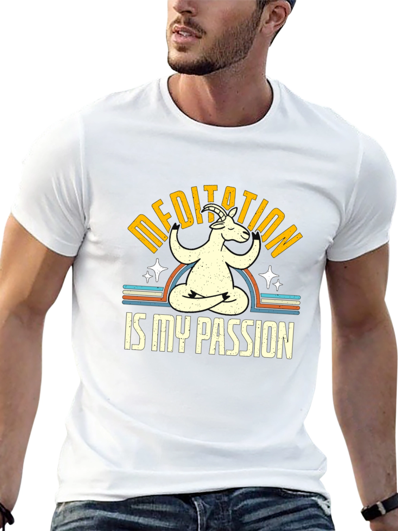 Meditation is My Passion Goat T-Shirt