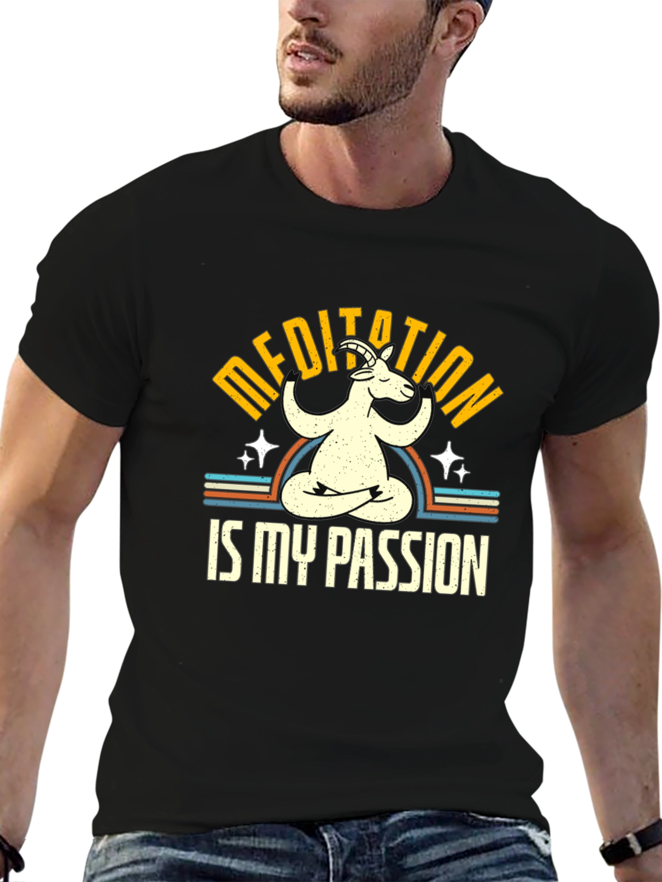 Meditation is My Passion Goat T-Shirt