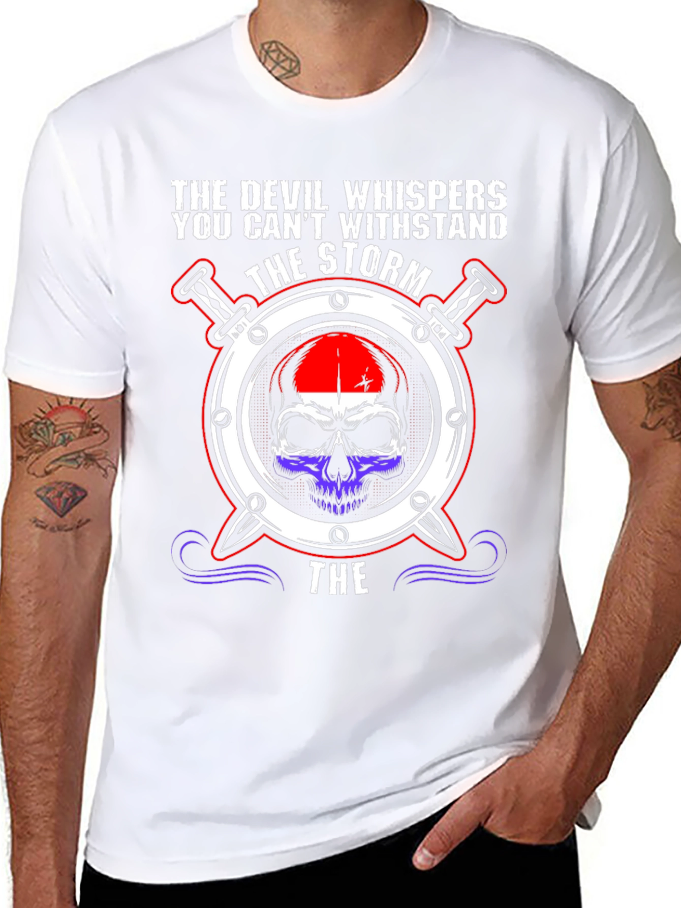 Devil Whispers the Storm Graphic Tee