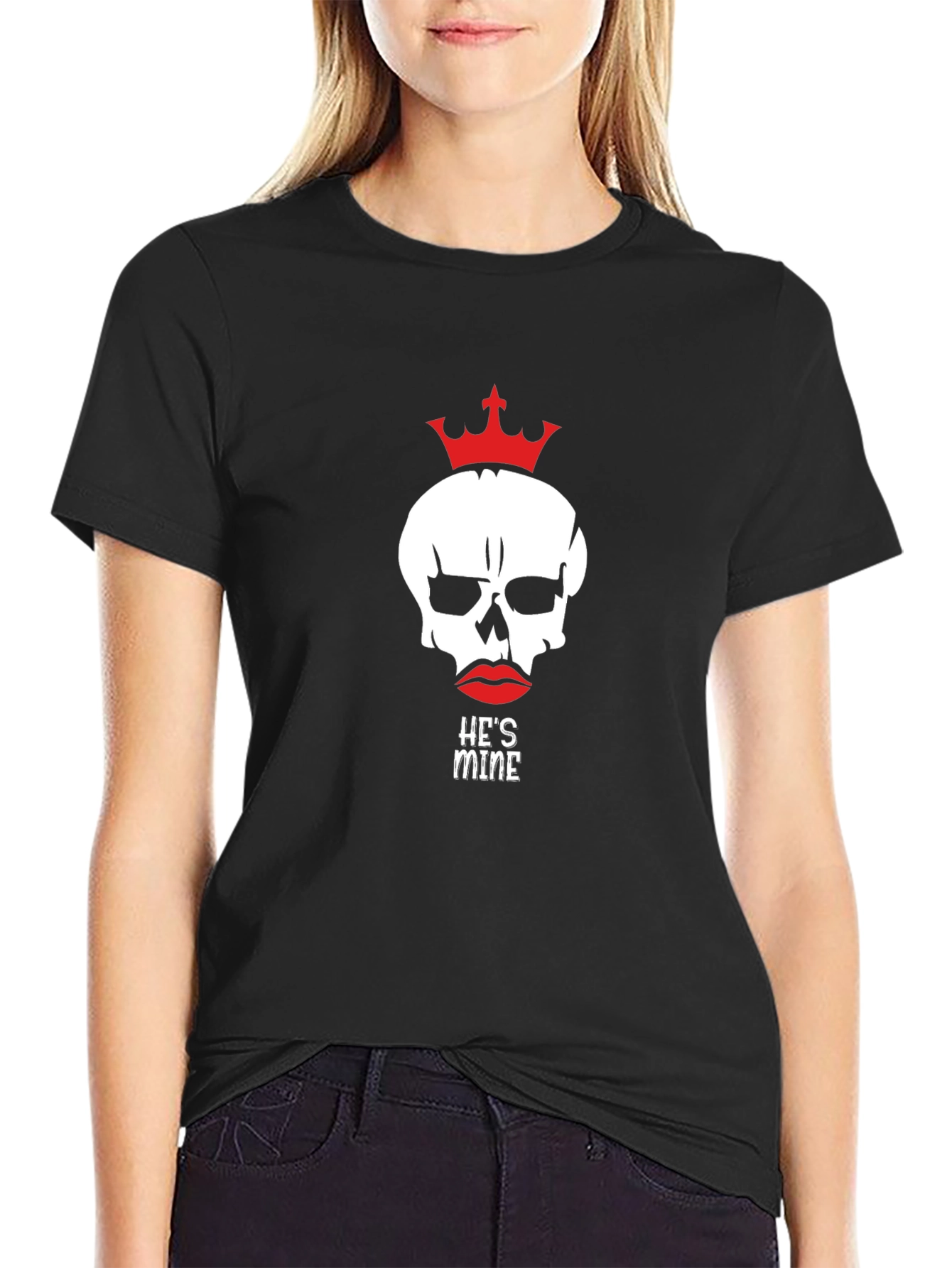 Skull Crown Graphic Tee - Hes Mine Statement T-Shirt
