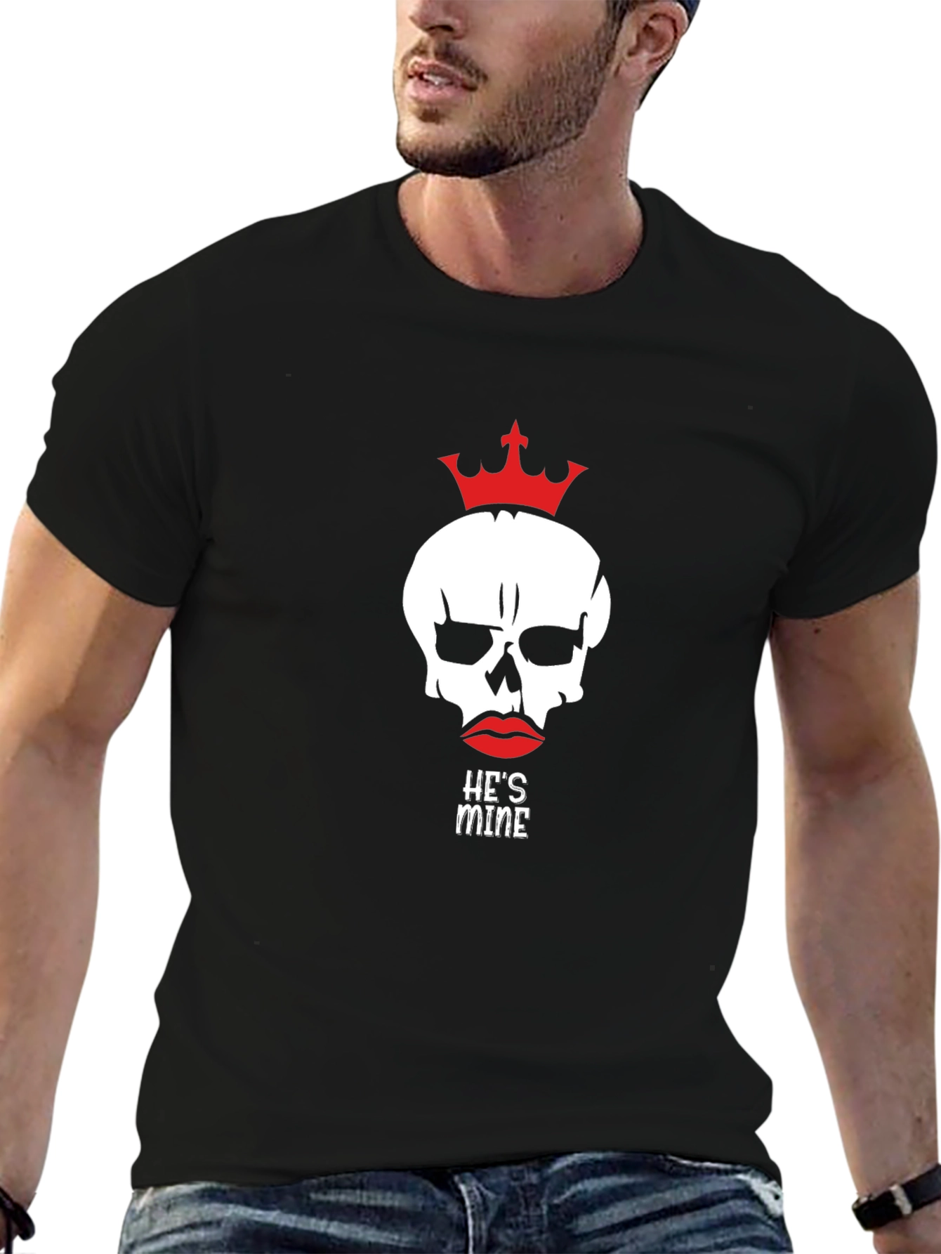 Skull Crown Graphic Tee - Hes Mine Statement T-Shirt