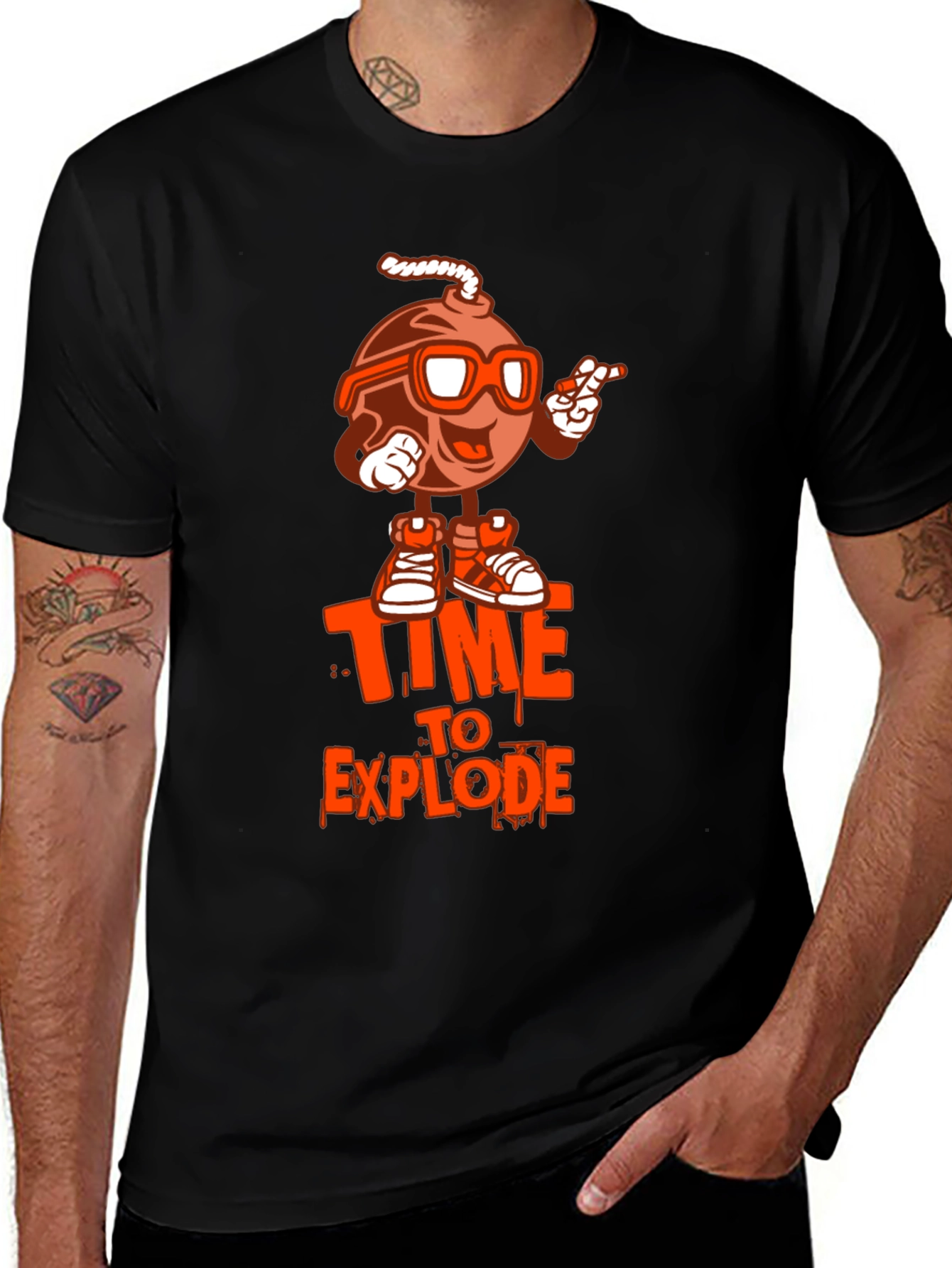 Time to Explode Graphic T-Shirt - Black