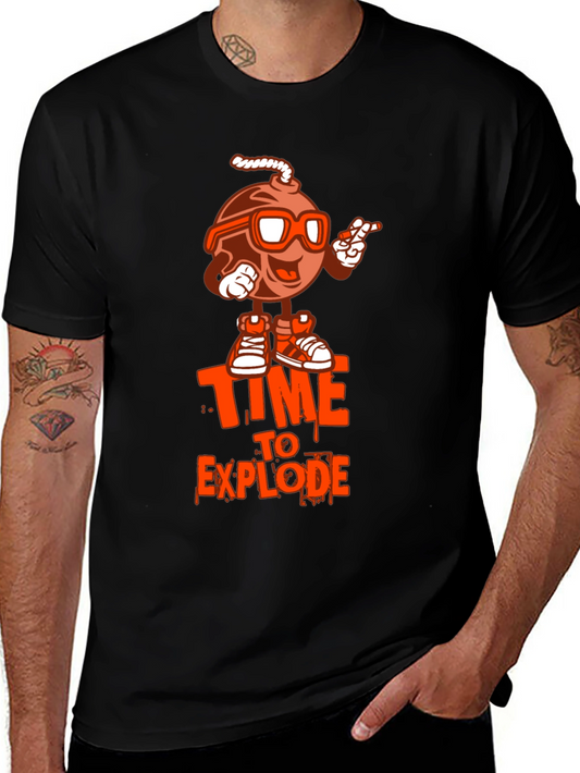 Time to Explode Graphic T-Shirt - Black