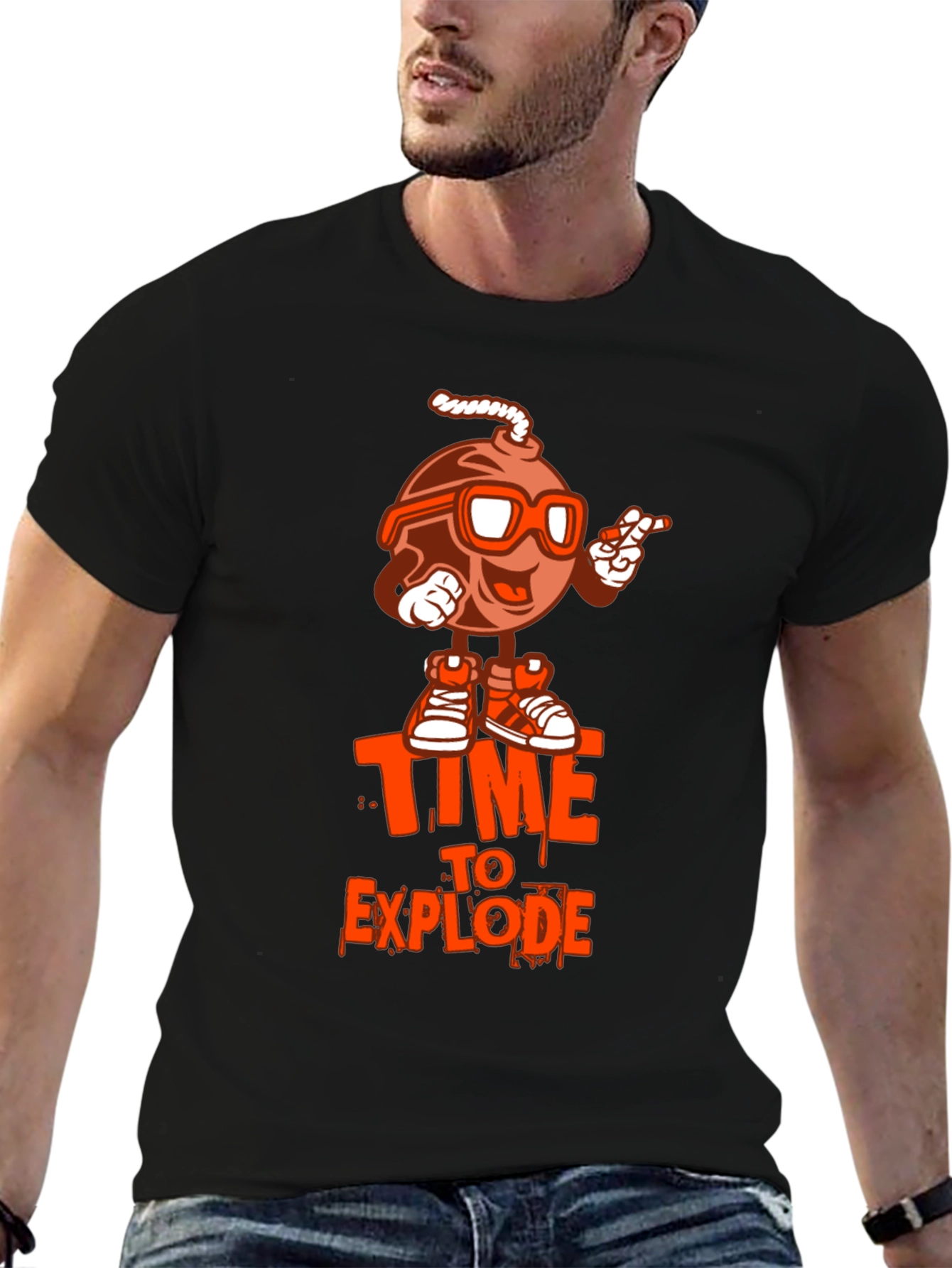 Time to Explode Graphic T-Shirt - Black