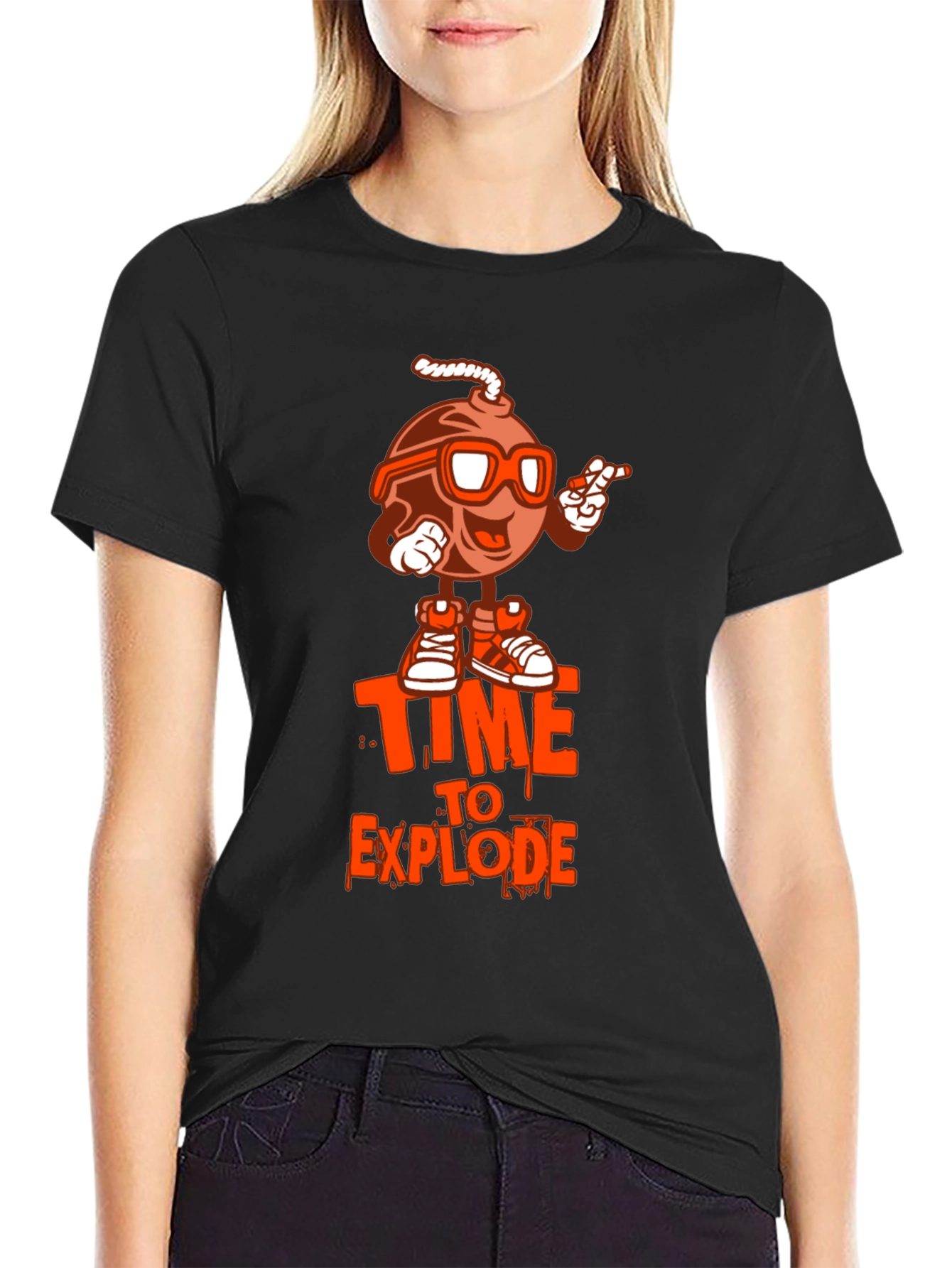Time to Explode Graphic T-Shirt - Black