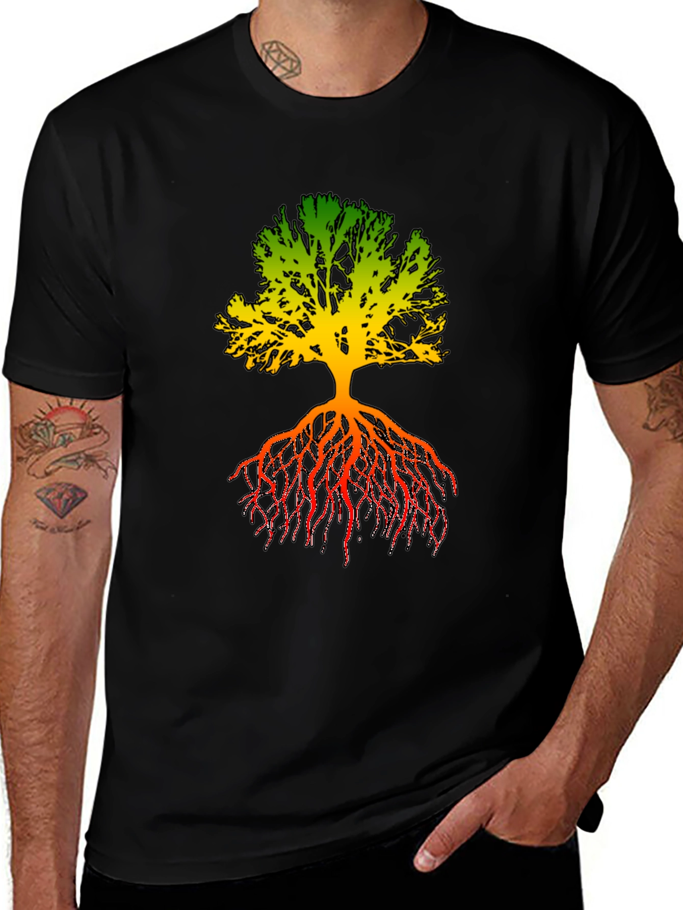 Rasta Tree Graphic T-Shirt - Roots & Culture