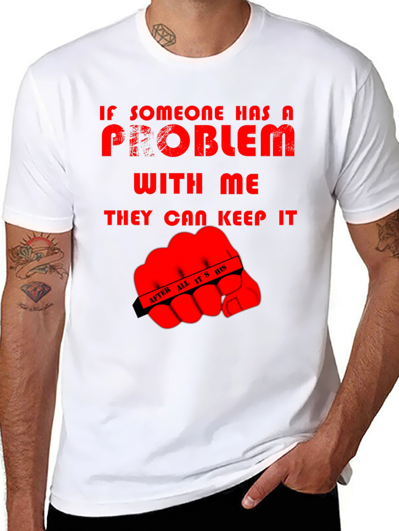Humorous Graphic Tee: Problem? Keep It!
