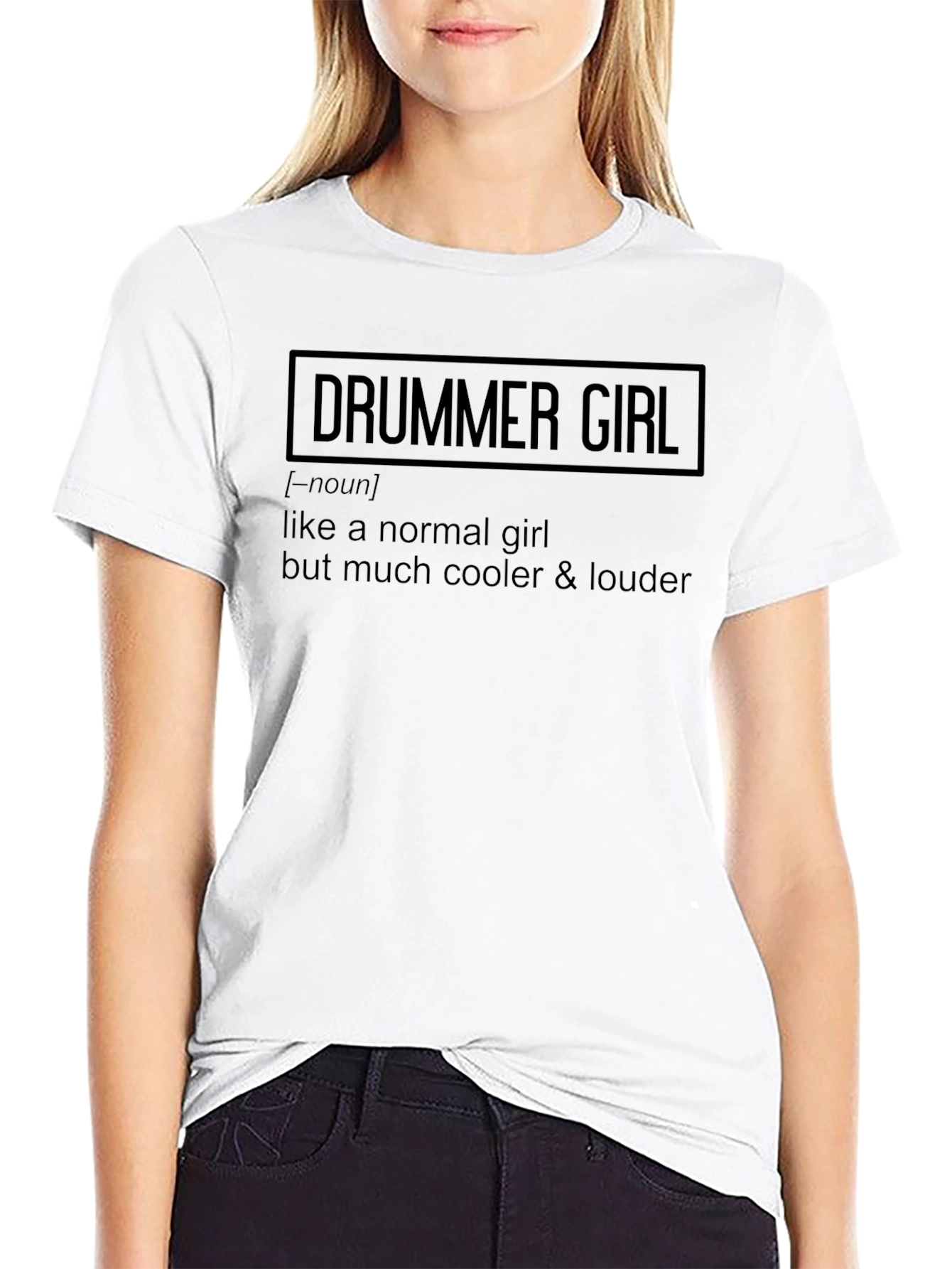 Drummer Girl Definition Graphic T-Shirt