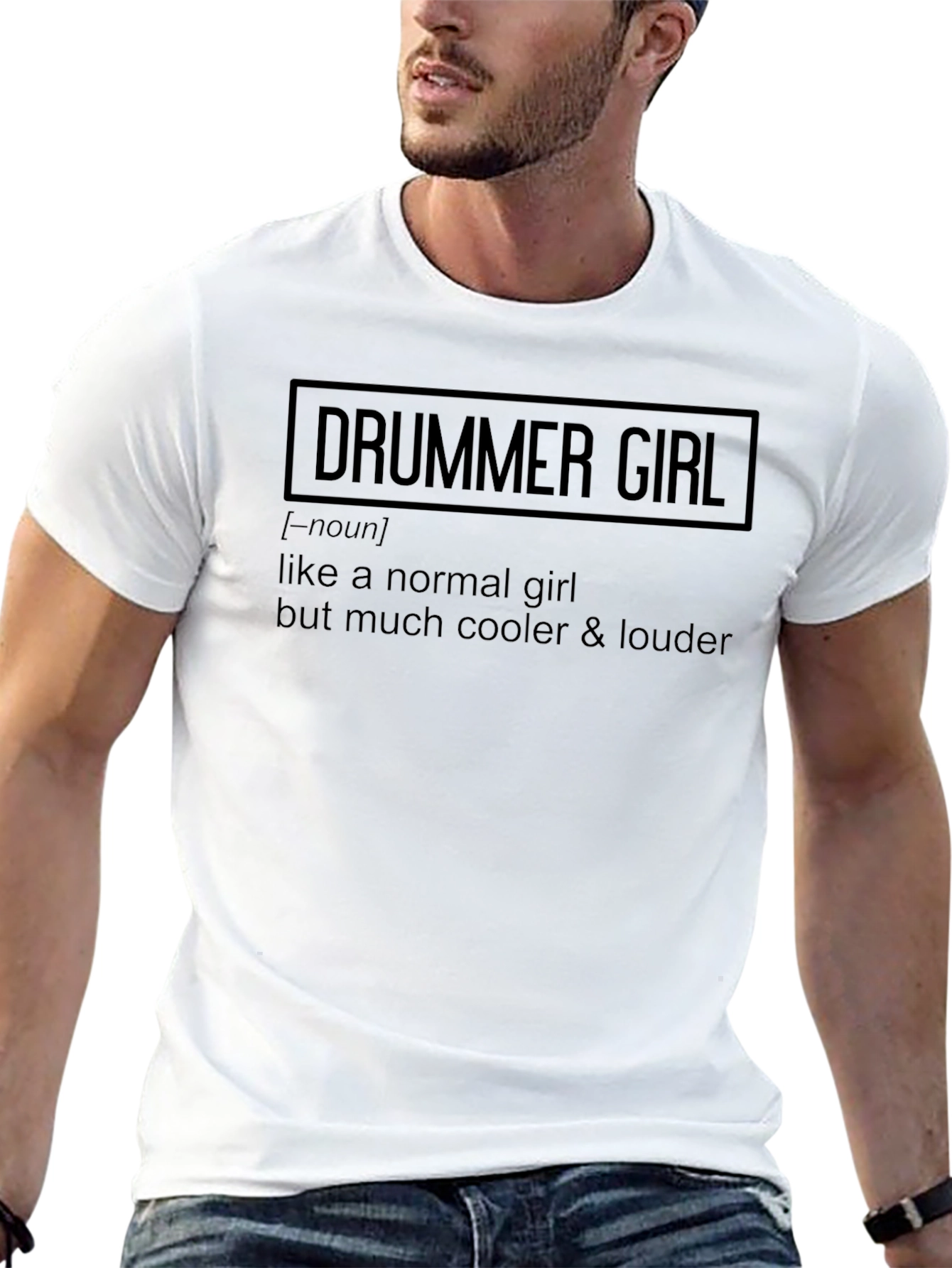 Drummer Girl Definition Graphic T-Shirt
