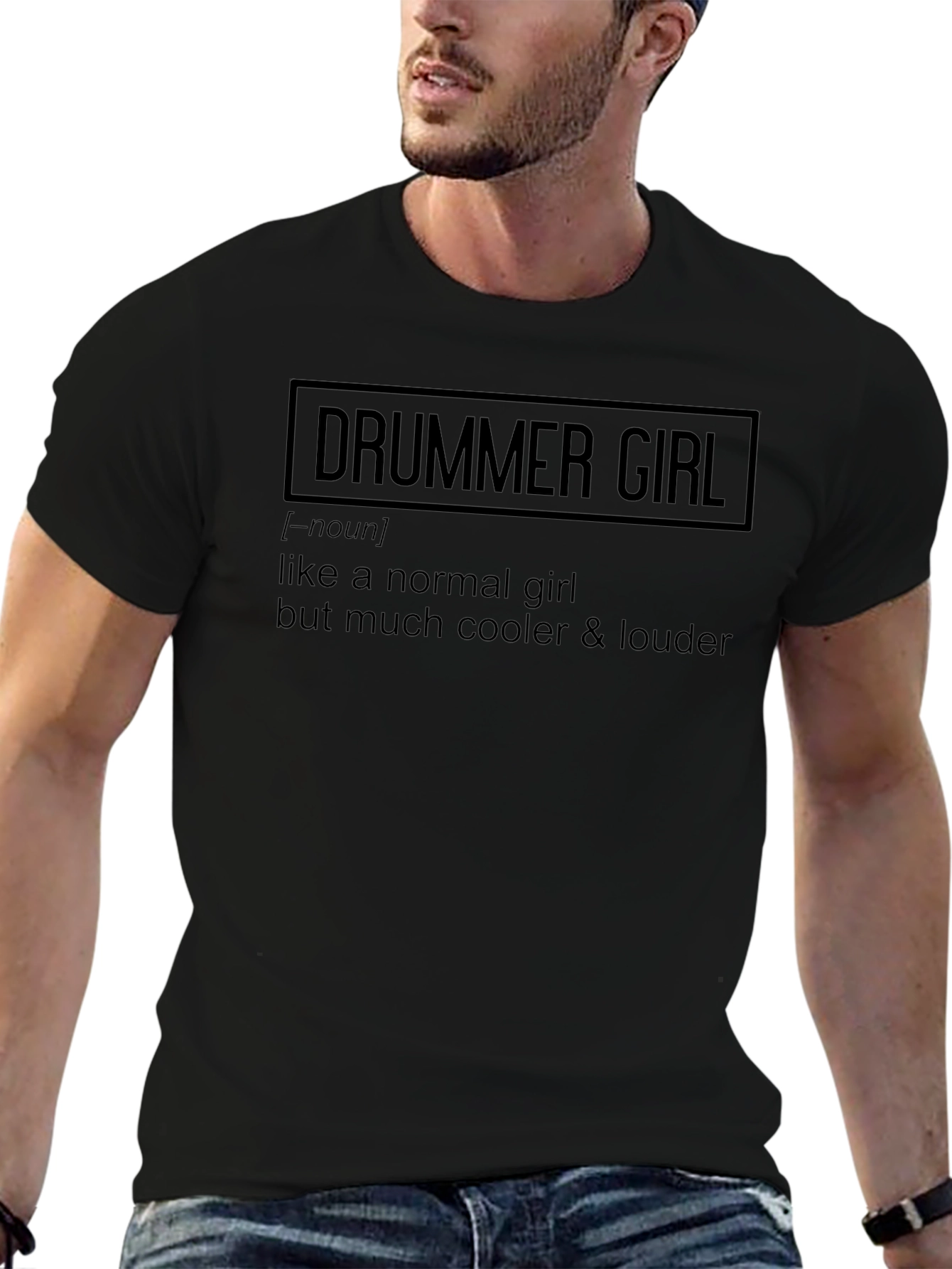 Drummer Girl Definition Graphic T-Shirt