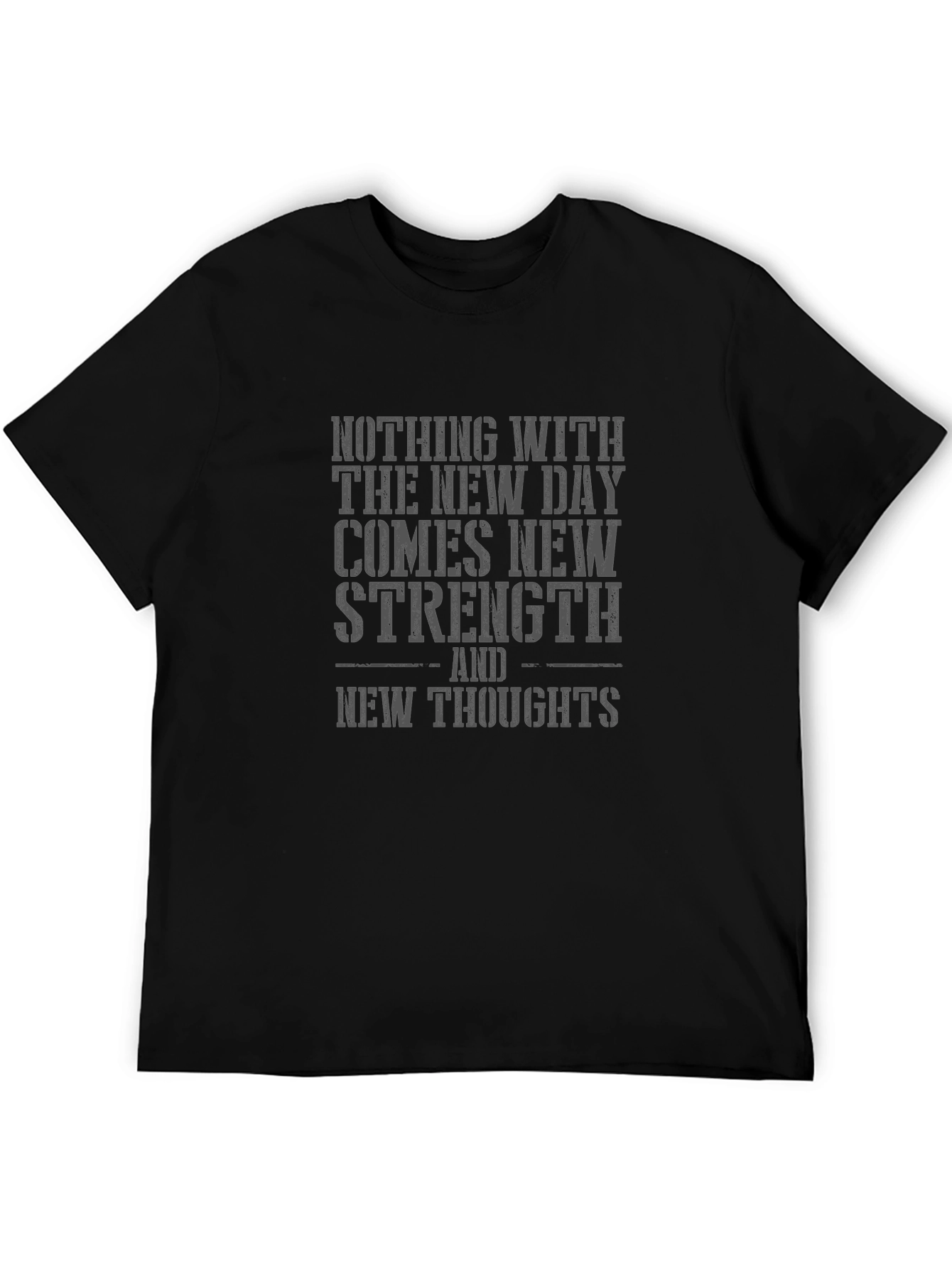 Inspirational New Day Strength Black T-Shirt