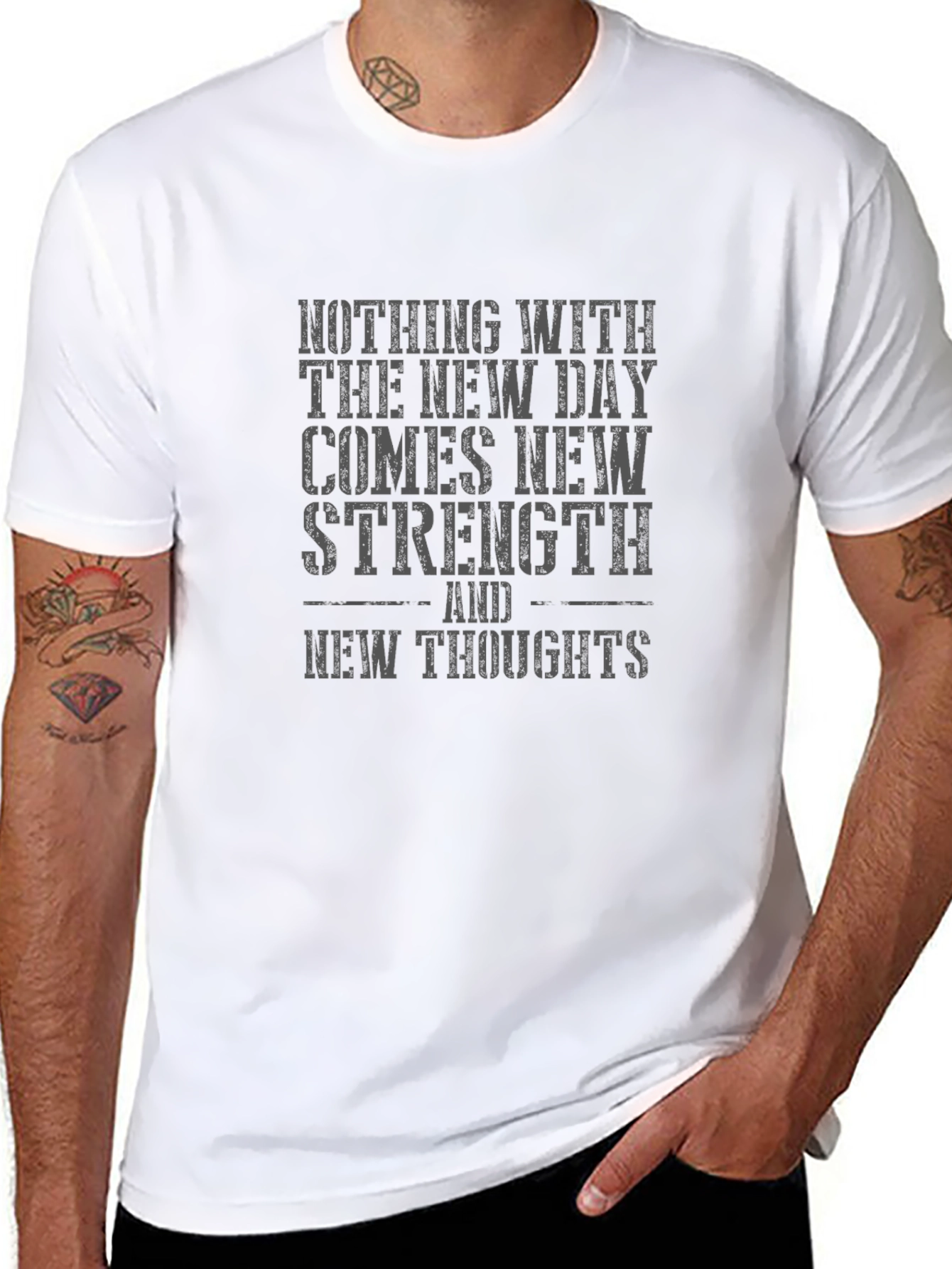 Inspirational New Day Strength Black T-Shirt