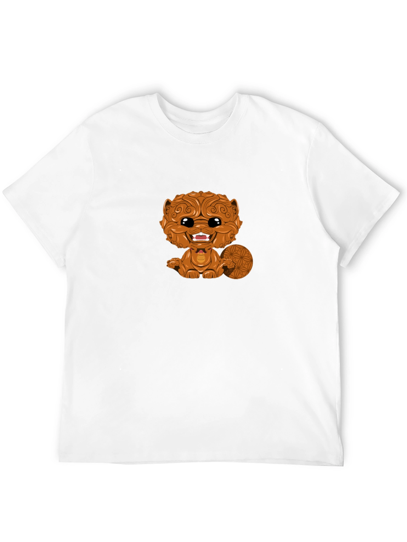 Cartoon Beaver Graphic Black T-Shirt