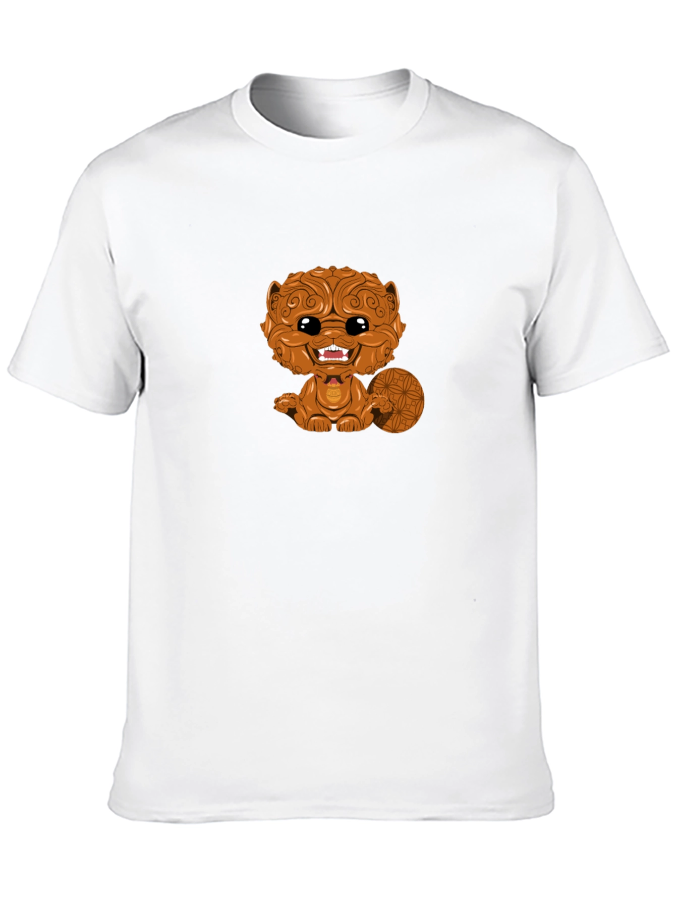 Cartoon Beaver Graphic Black T-Shirt