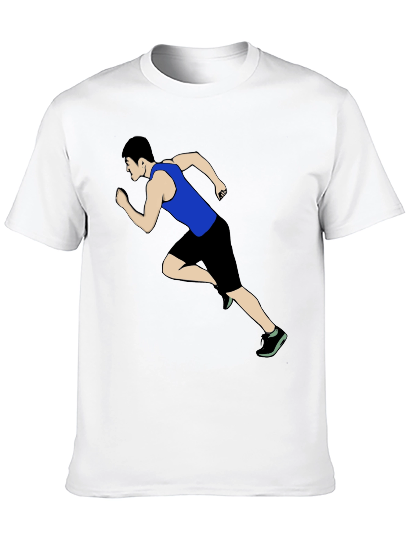 Runner Graphic Print Black T-Shirt