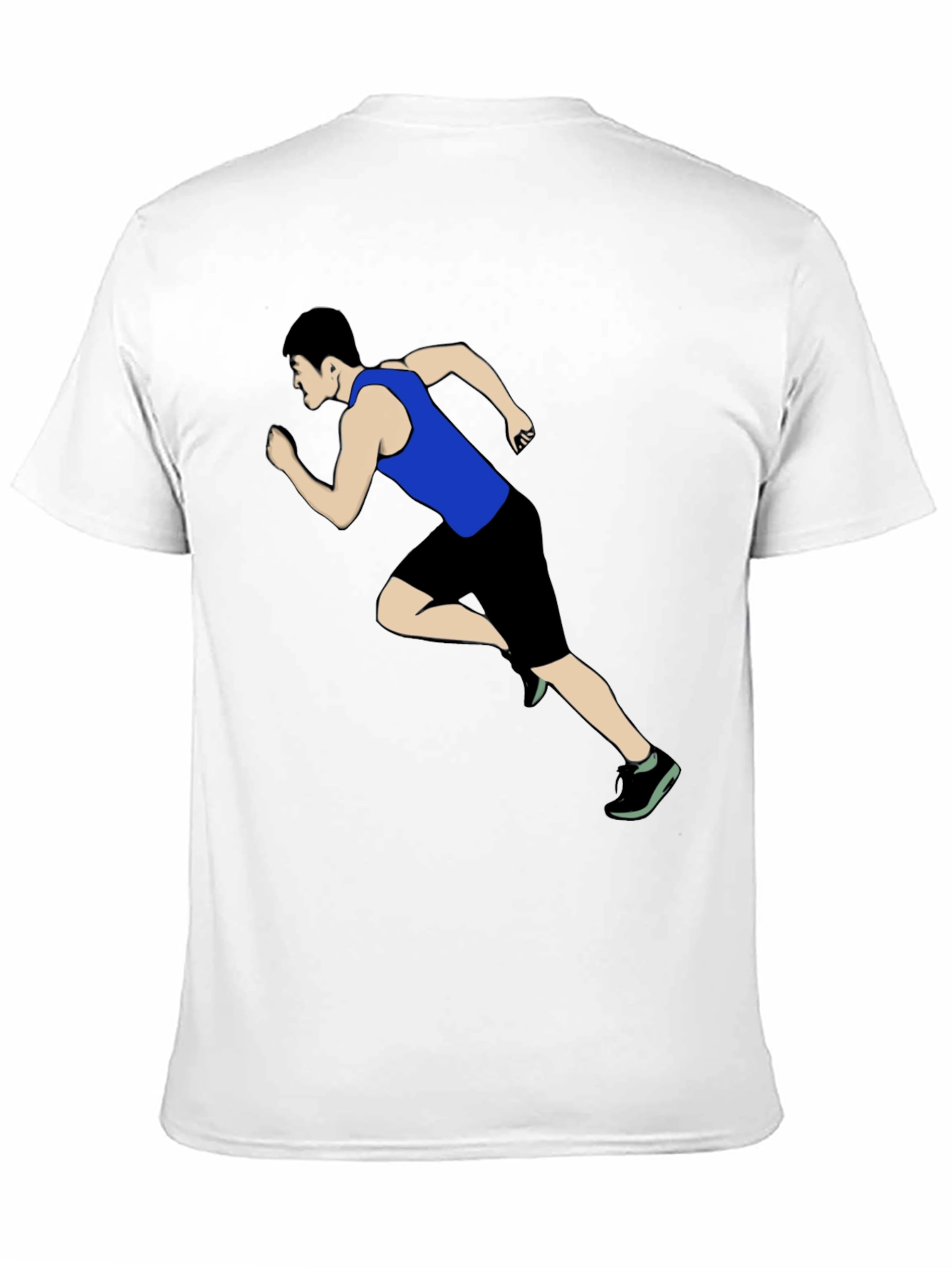 Runner Graphic Print Black T-Shirt