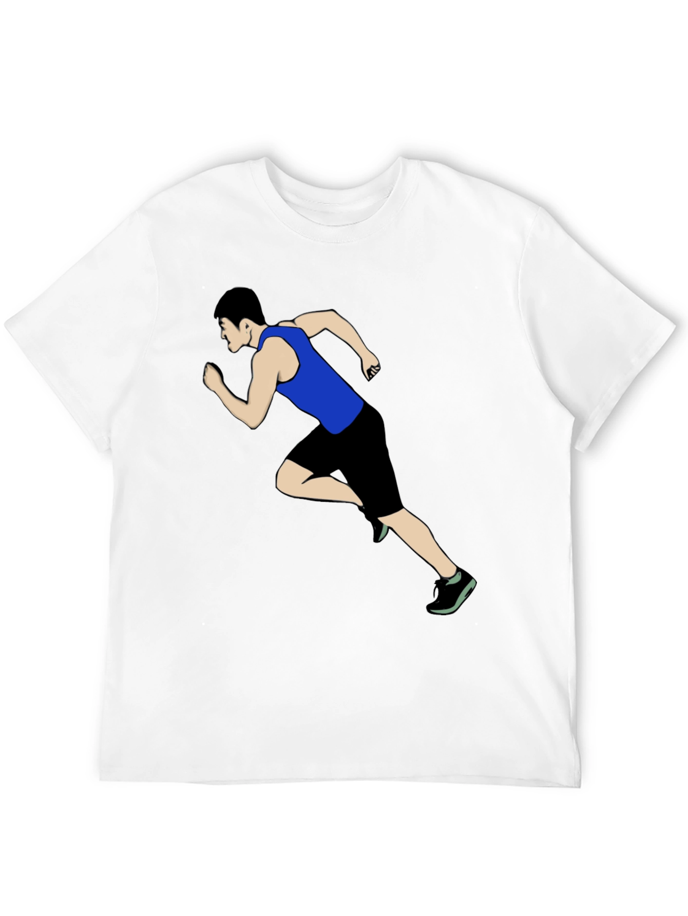 Runner Graphic Print Black T-Shirt