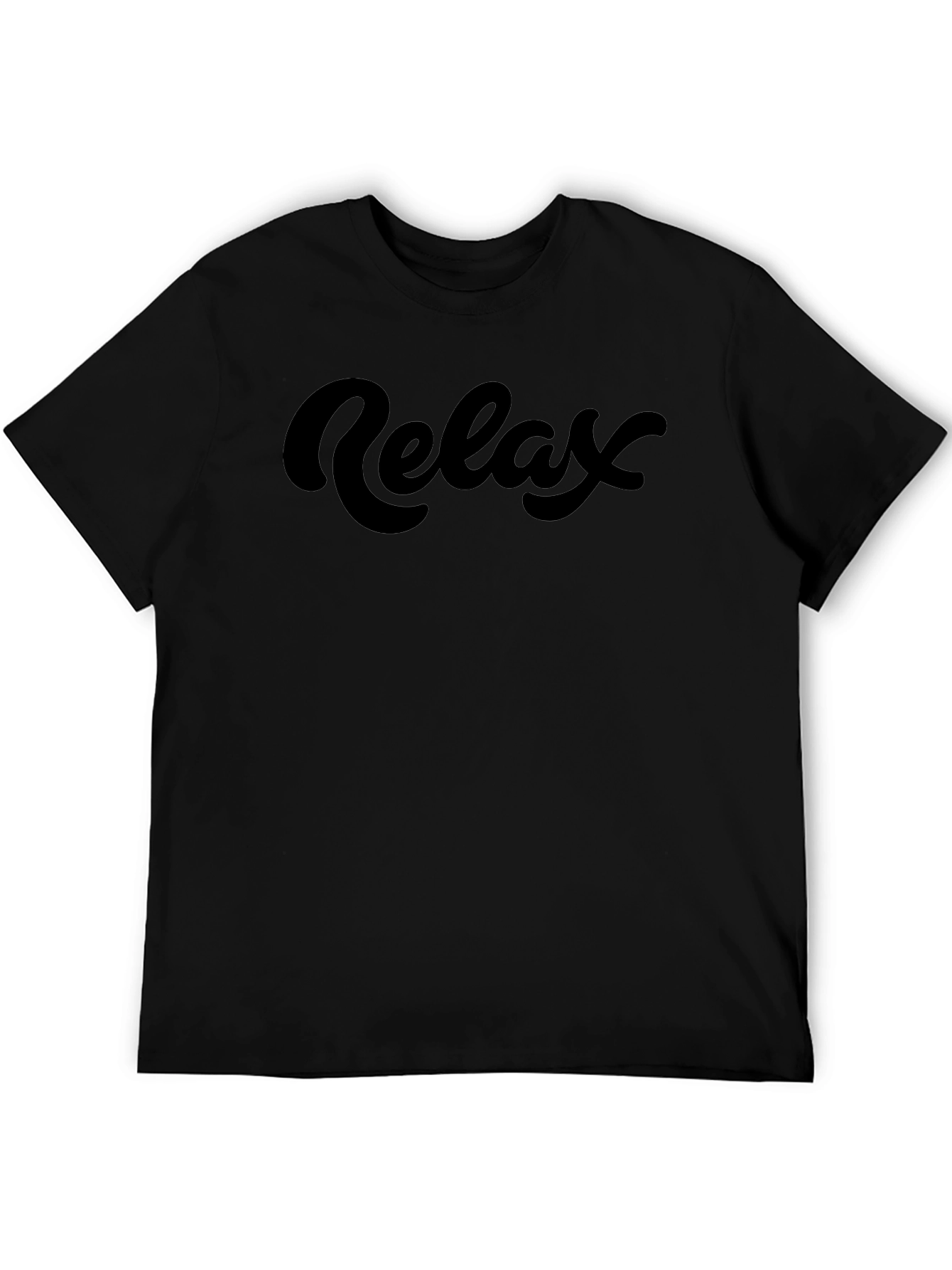 Relax Black Graphic Tee - Mens Short Sleeve