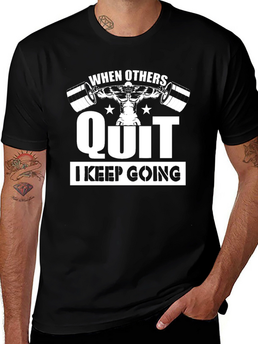 Workout Motivation T-Shirt - Never Quit Lifting Tee