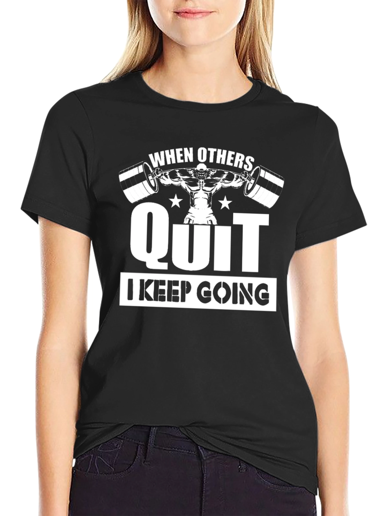 Workout Motivation T-Shirt - Never Quit Lifting Tee
