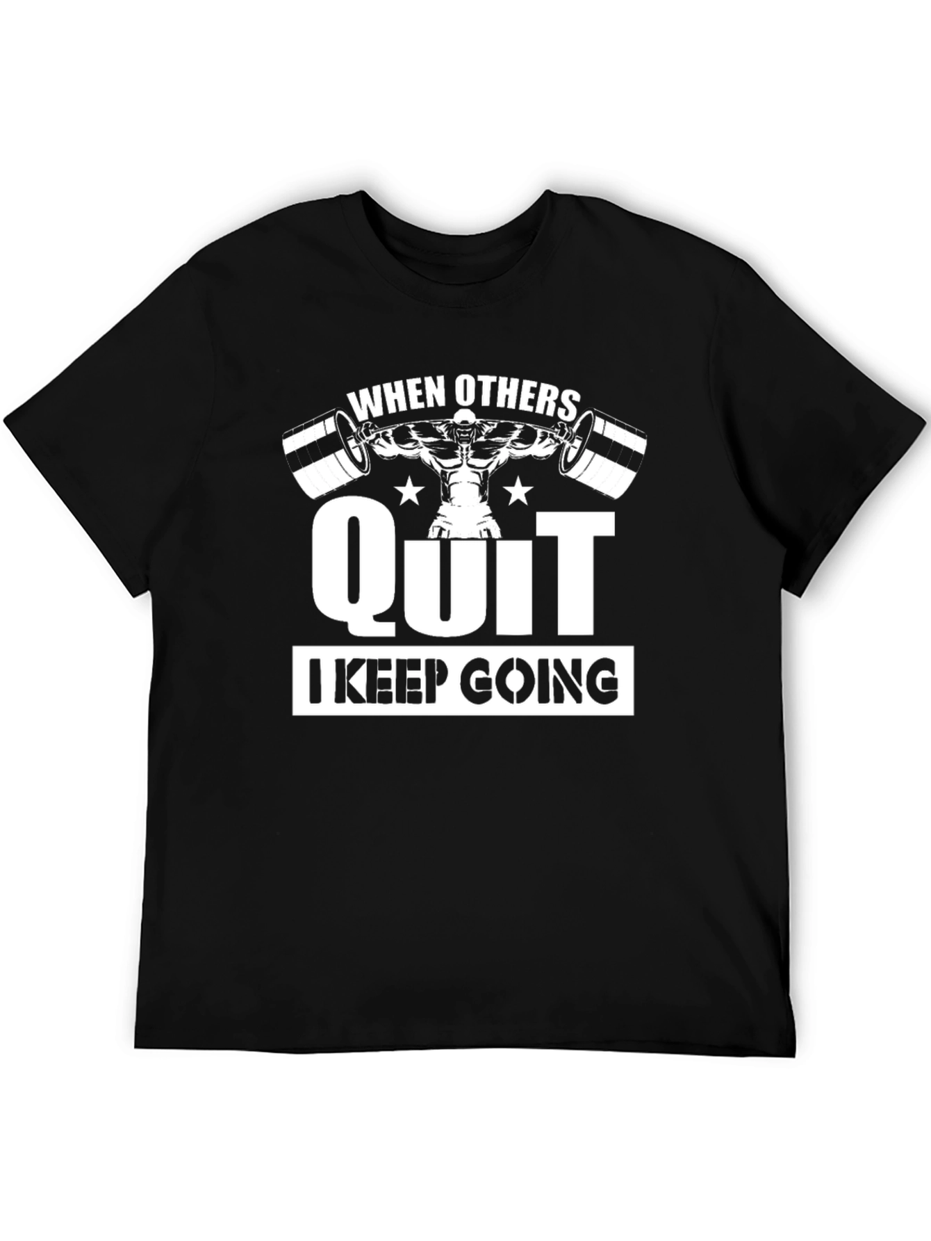 Workout Motivation T-Shirt - Never Quit Lifting Tee
