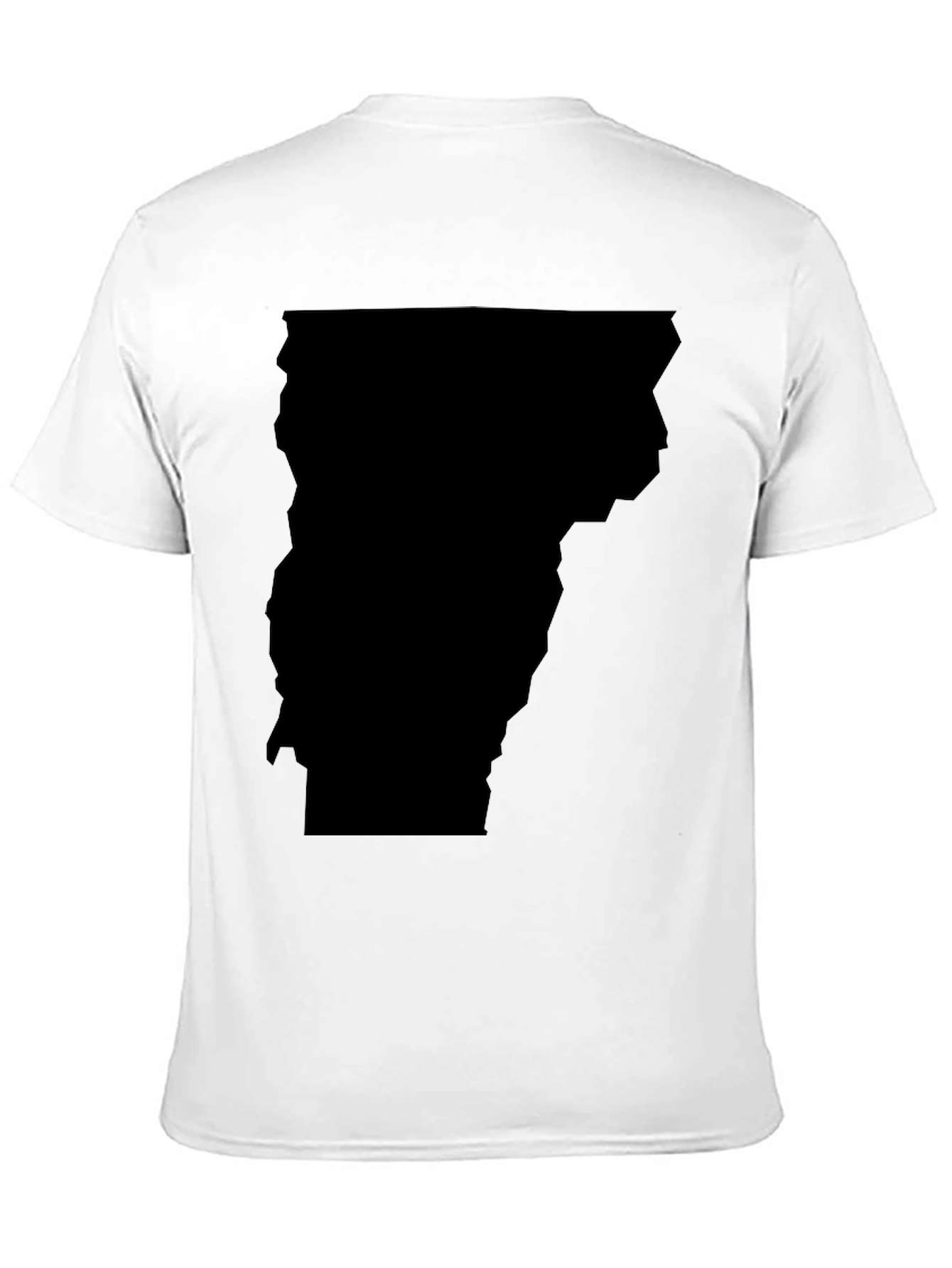 Vermont State Outline T-Shirt - Black