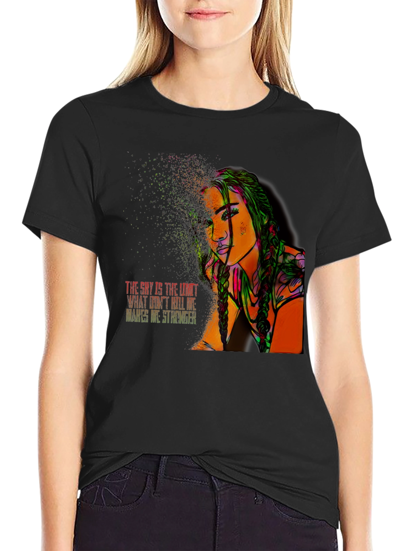 Edgy Graphic Tee: The Skys the Limit