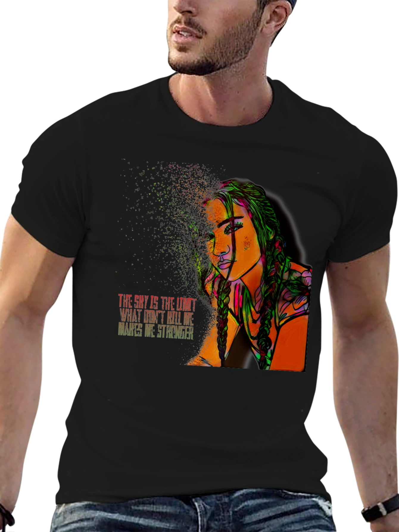 Edgy Graphic Tee: The Skys the Limit