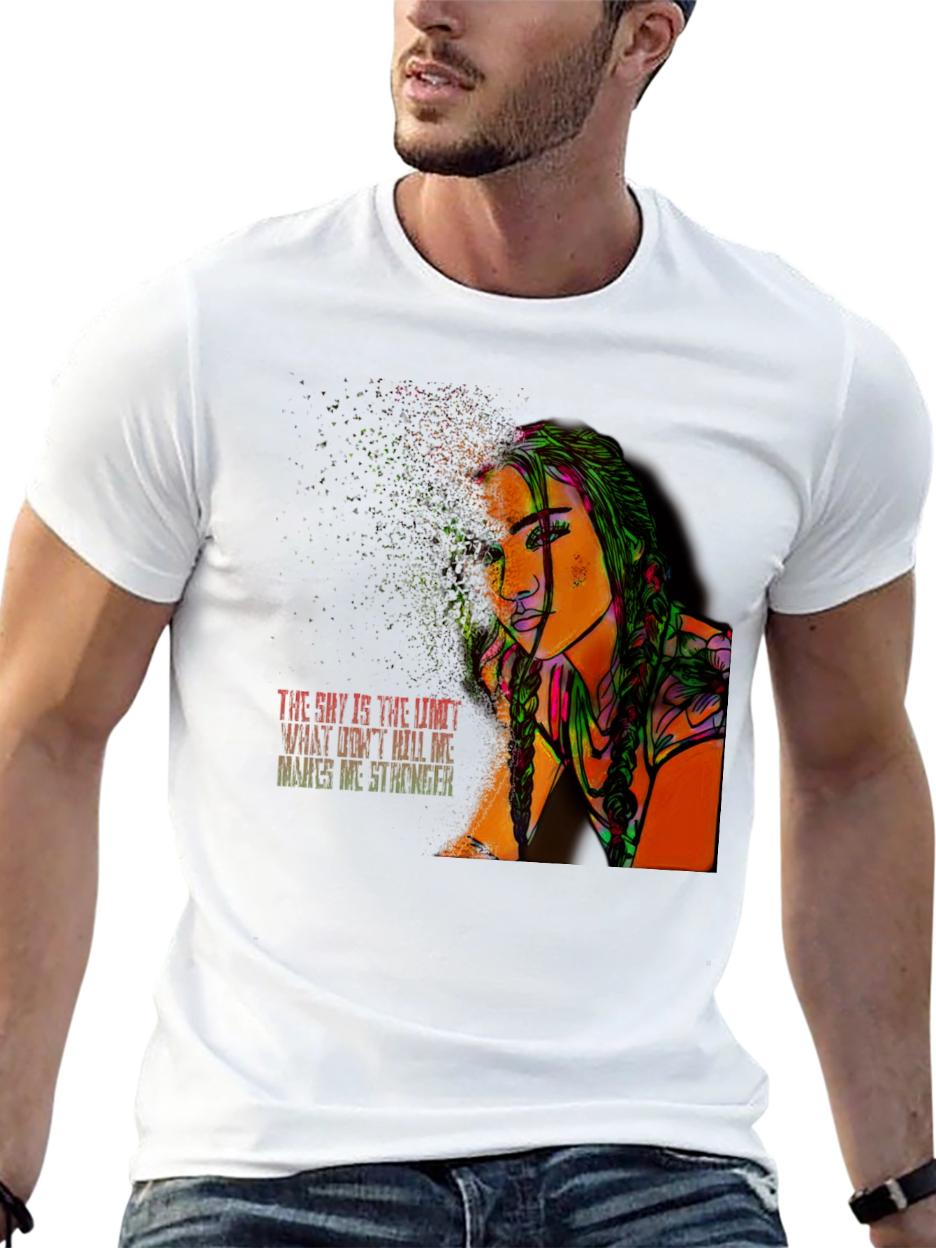 Edgy Graphic Tee: The Skys the Limit
