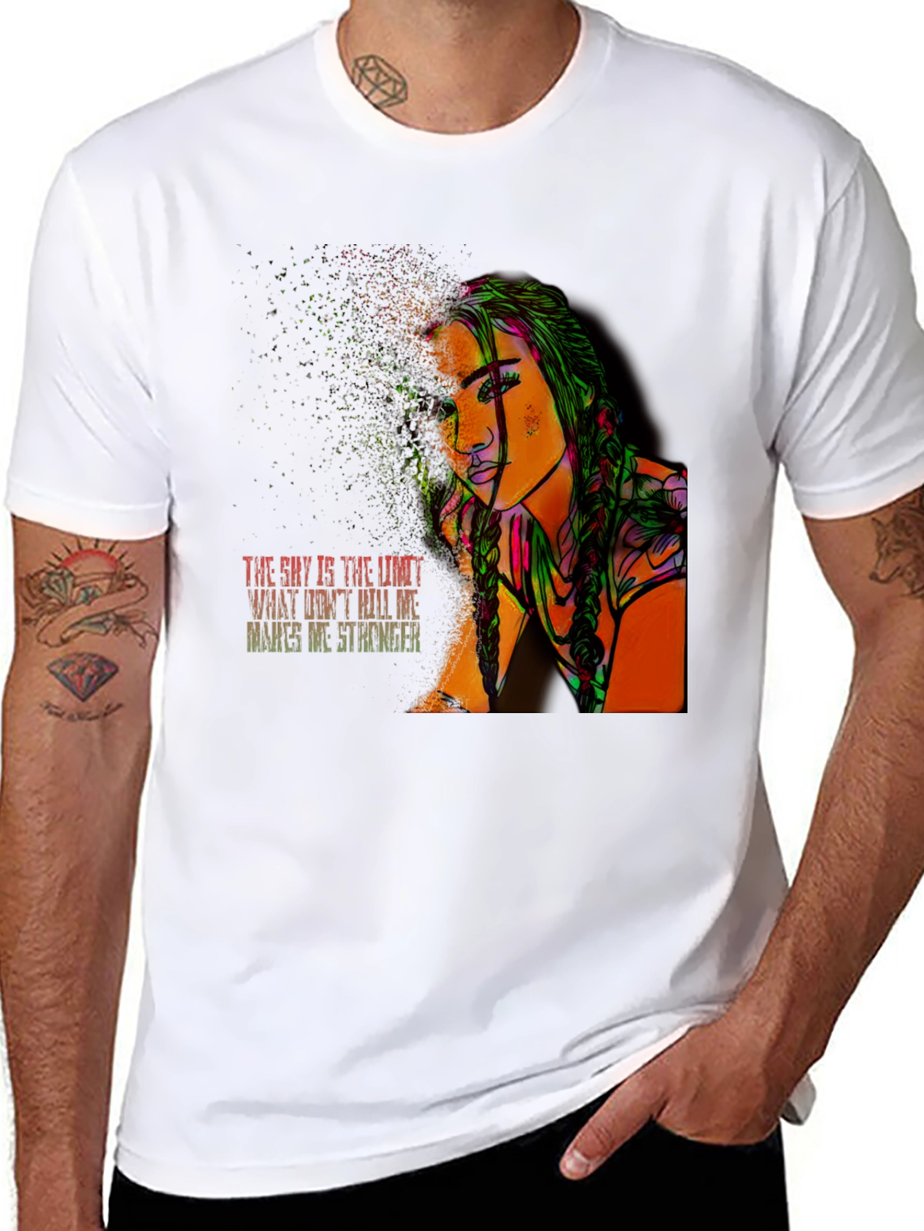 Edgy Graphic Tee: The Skys the Limit