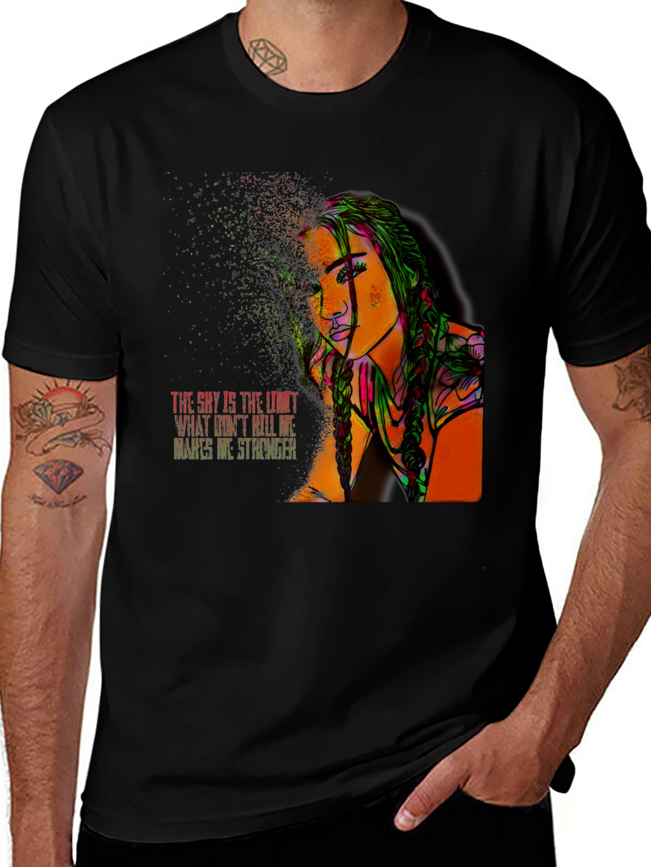Edgy Graphic Tee: The Skys the Limit