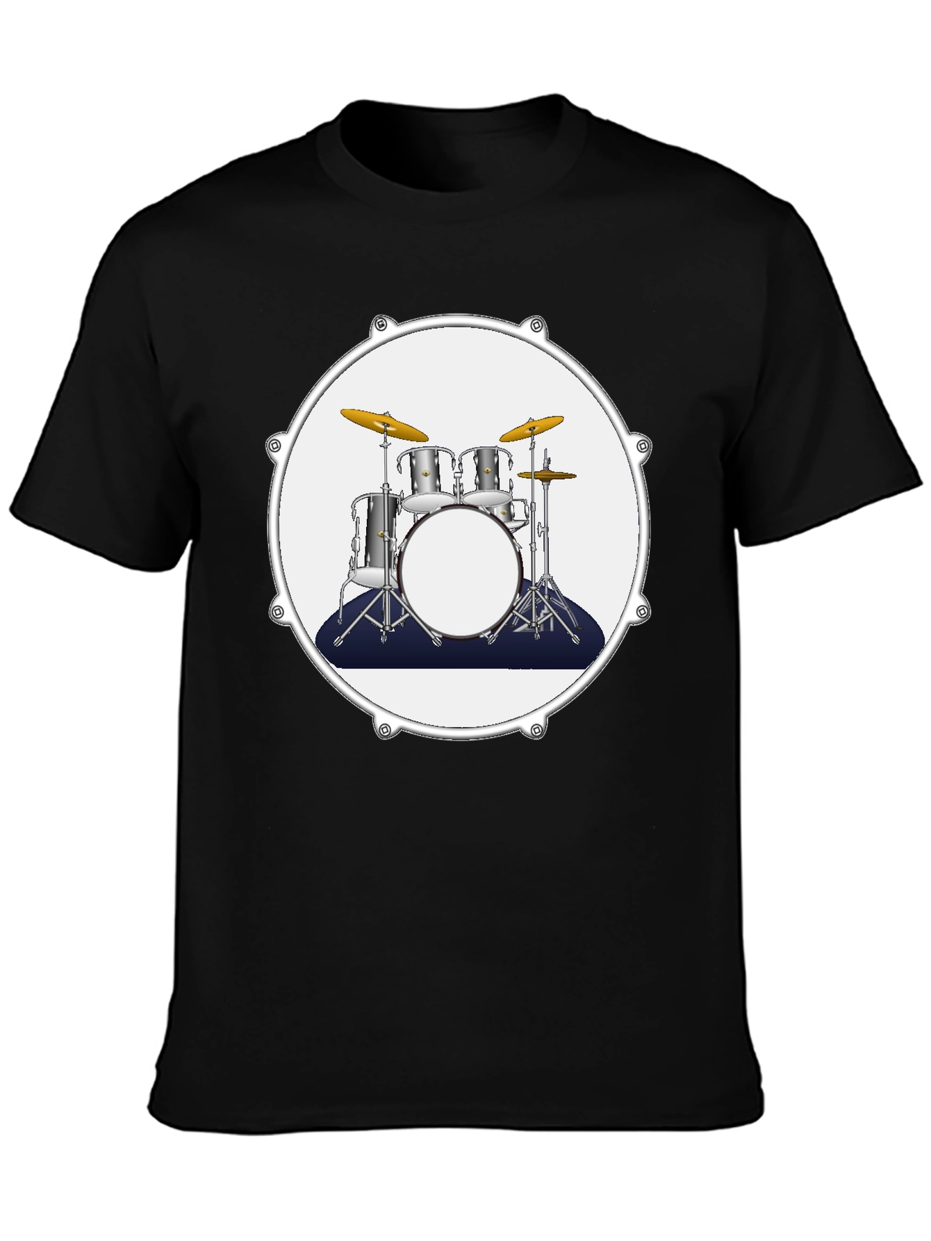 Drum Kit Graphic Tee - Musician Style T-Shirt