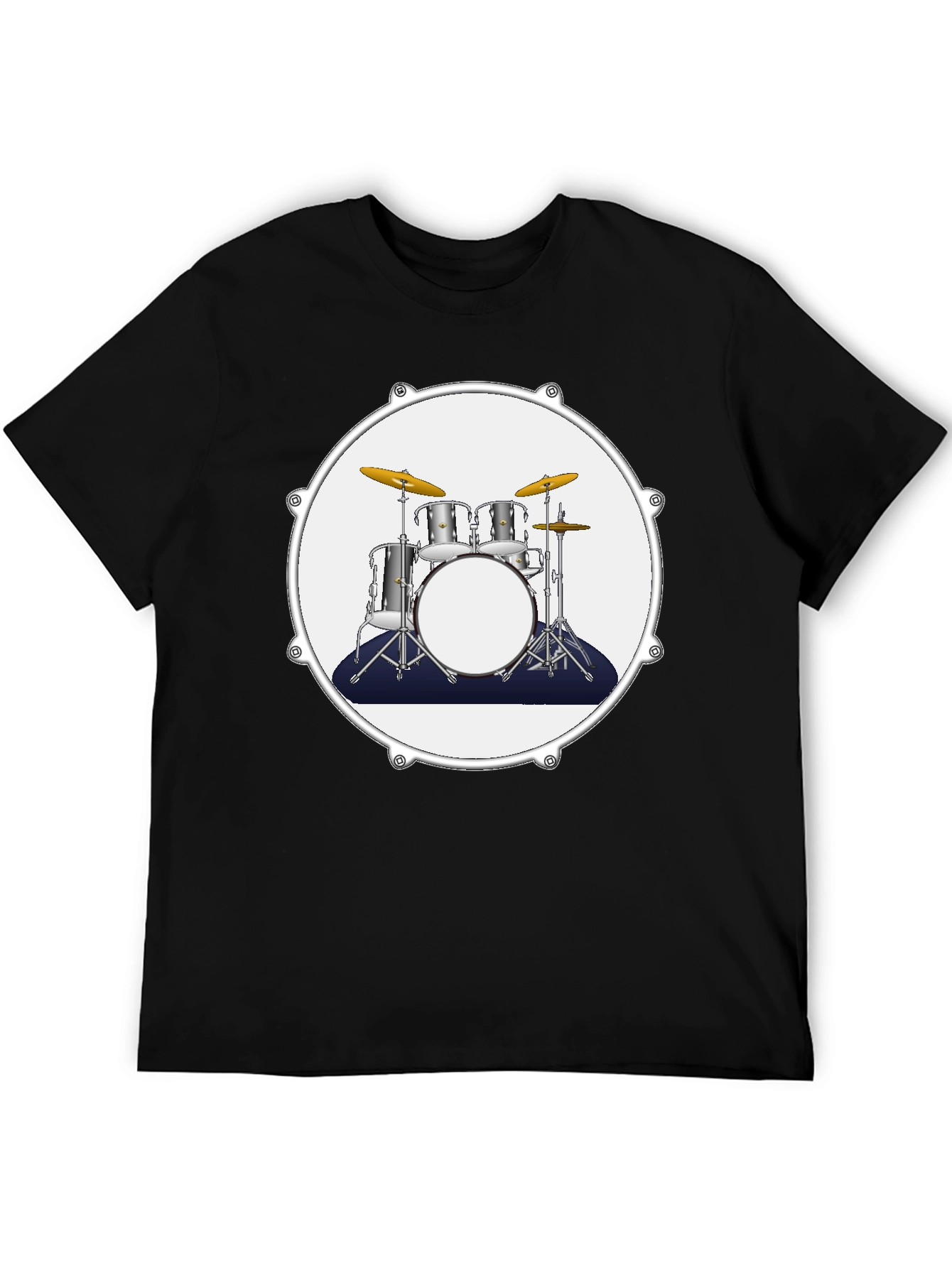 Drum Kit Graphic Tee - Musician Style T-Shirt