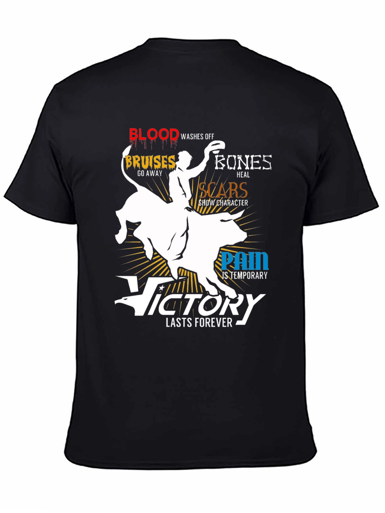 Rodeo Victory T-Shirt Bull Rider Graphic Tee