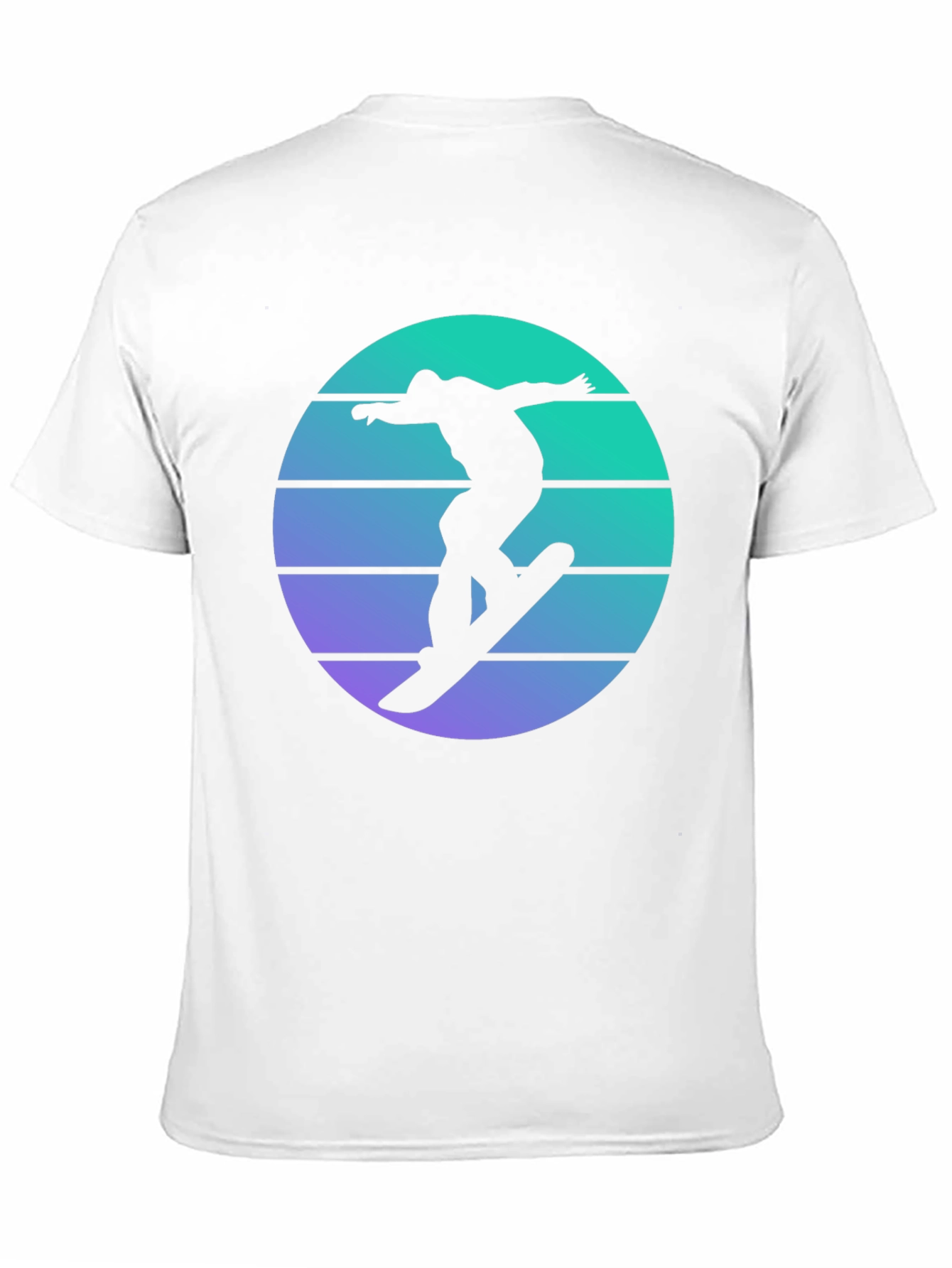 Skateboarder Retro Sunset Graphic Tee - Black