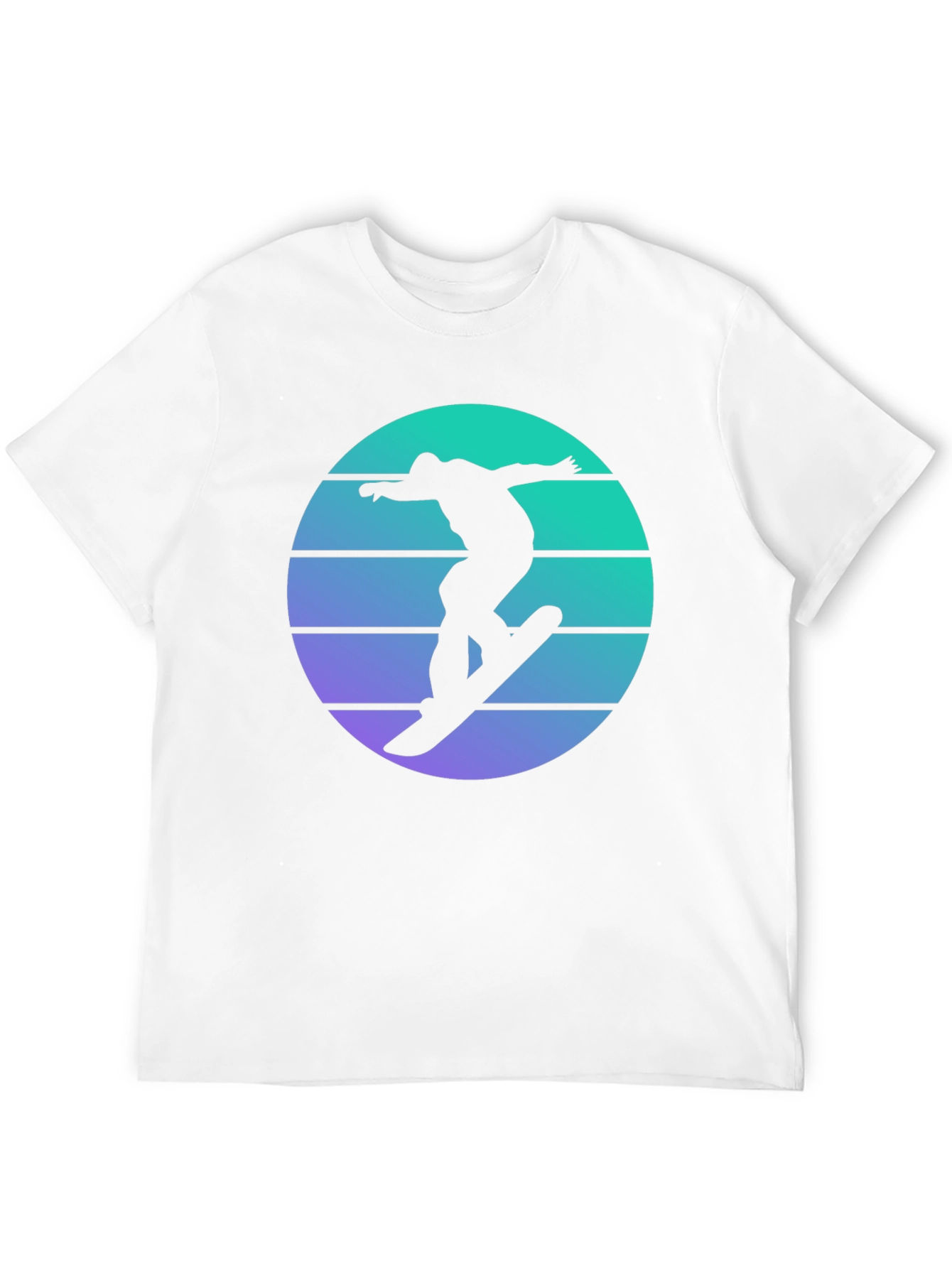 Skateboarder Retro Sunset Graphic Tee - Black