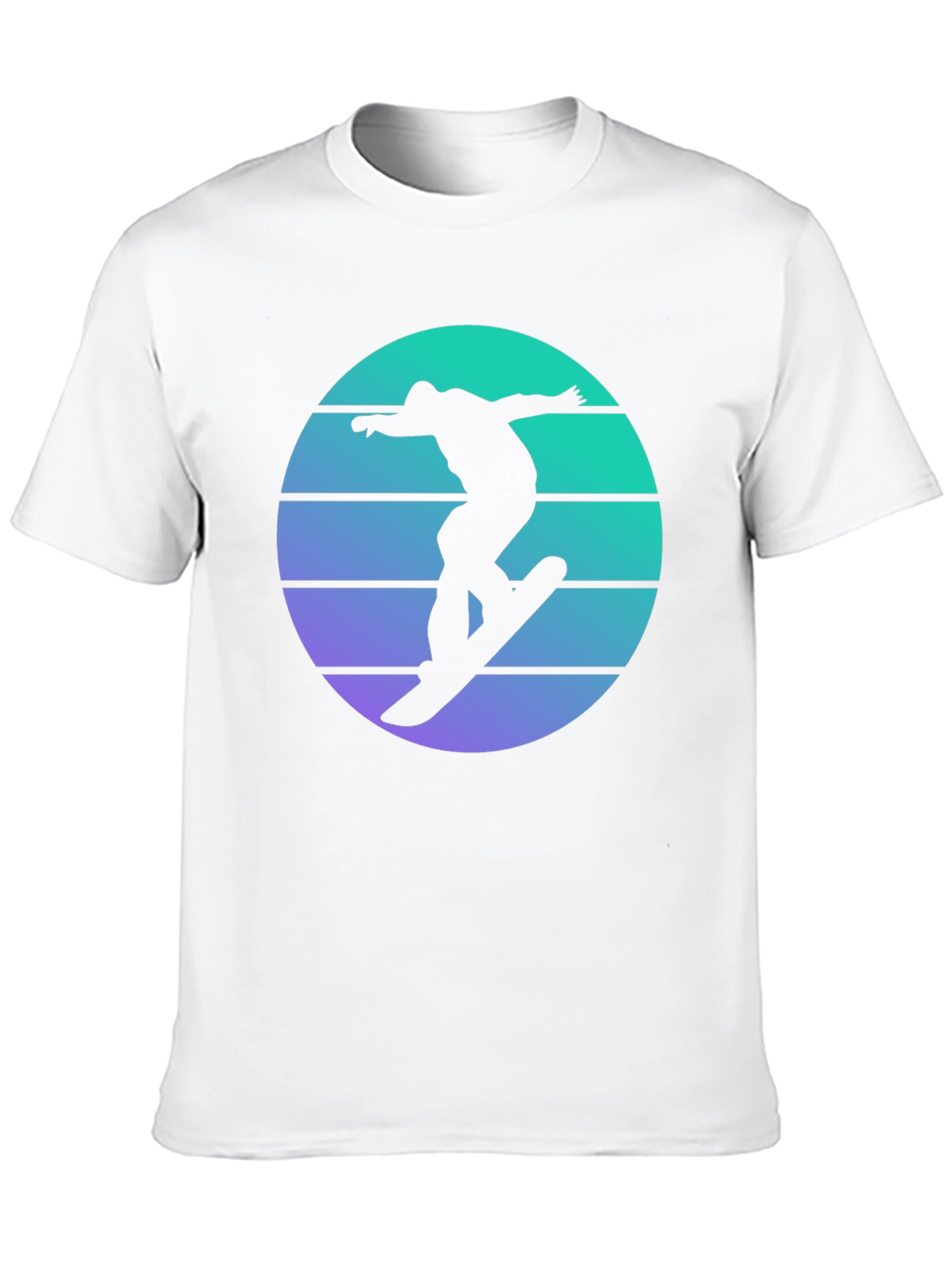 Skateboarder Retro Sunset Graphic Tee - Black