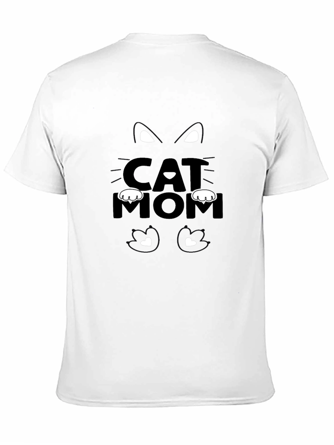 Cat Mom Black T-Shirt
