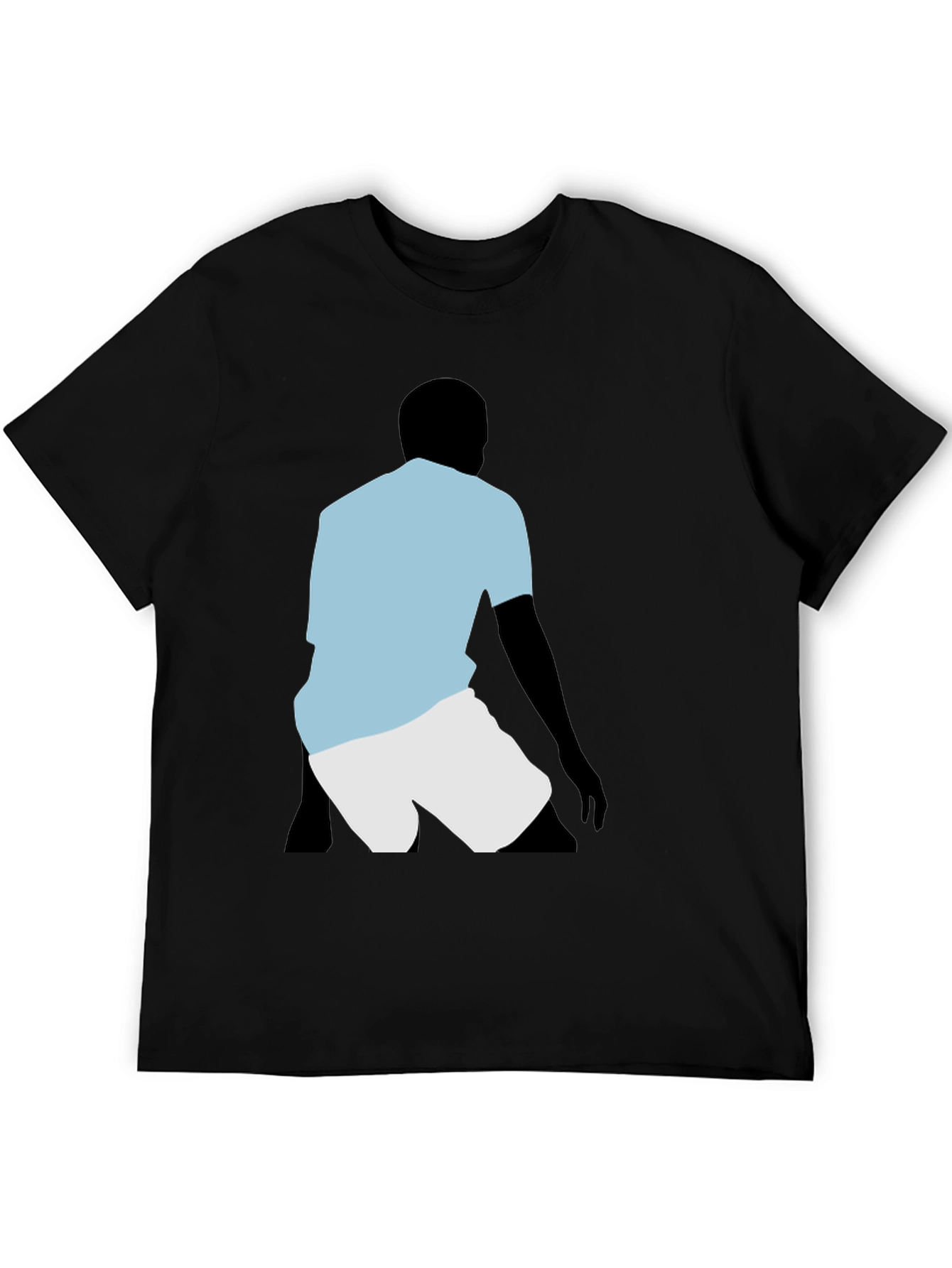 Silhouette Athlete Graphic T-Shirt - Black