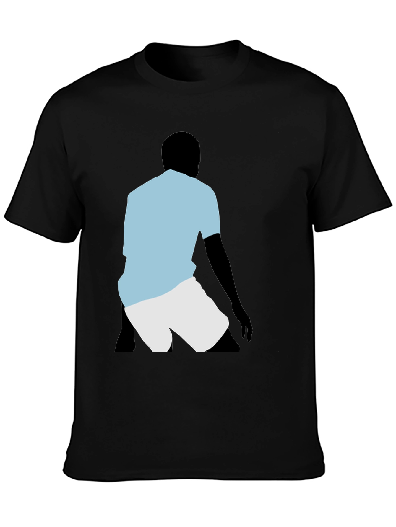 Silhouette Athlete Graphic T-Shirt - Black