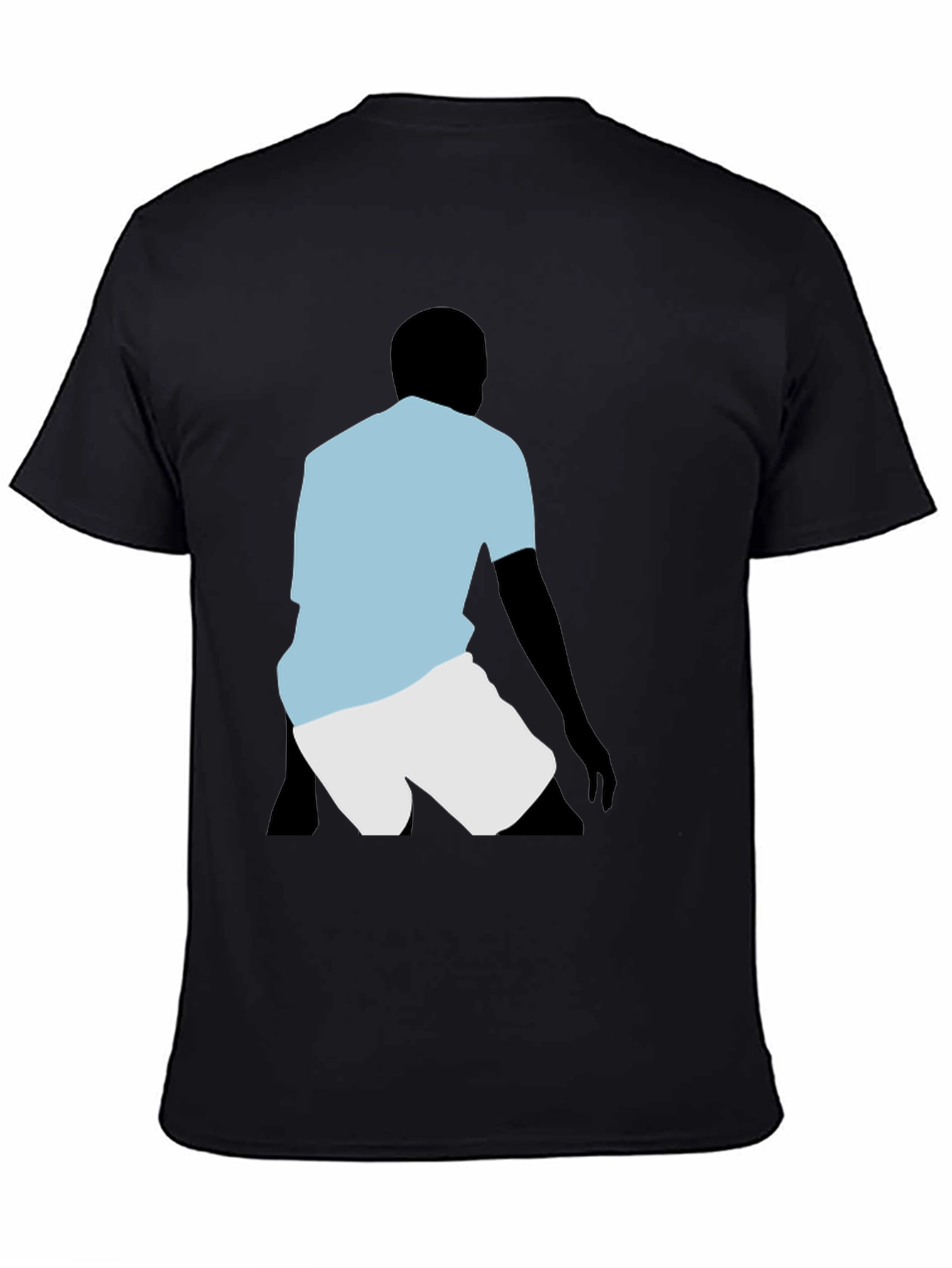 Silhouette Athlete Graphic T-Shirt - Black