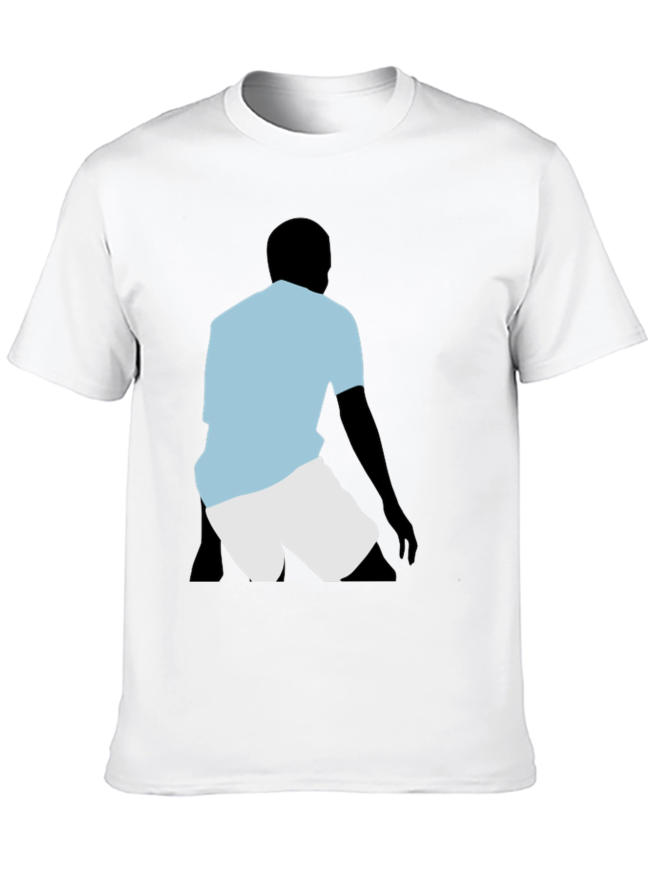 Silhouette Athlete Graphic T-Shirt - Black