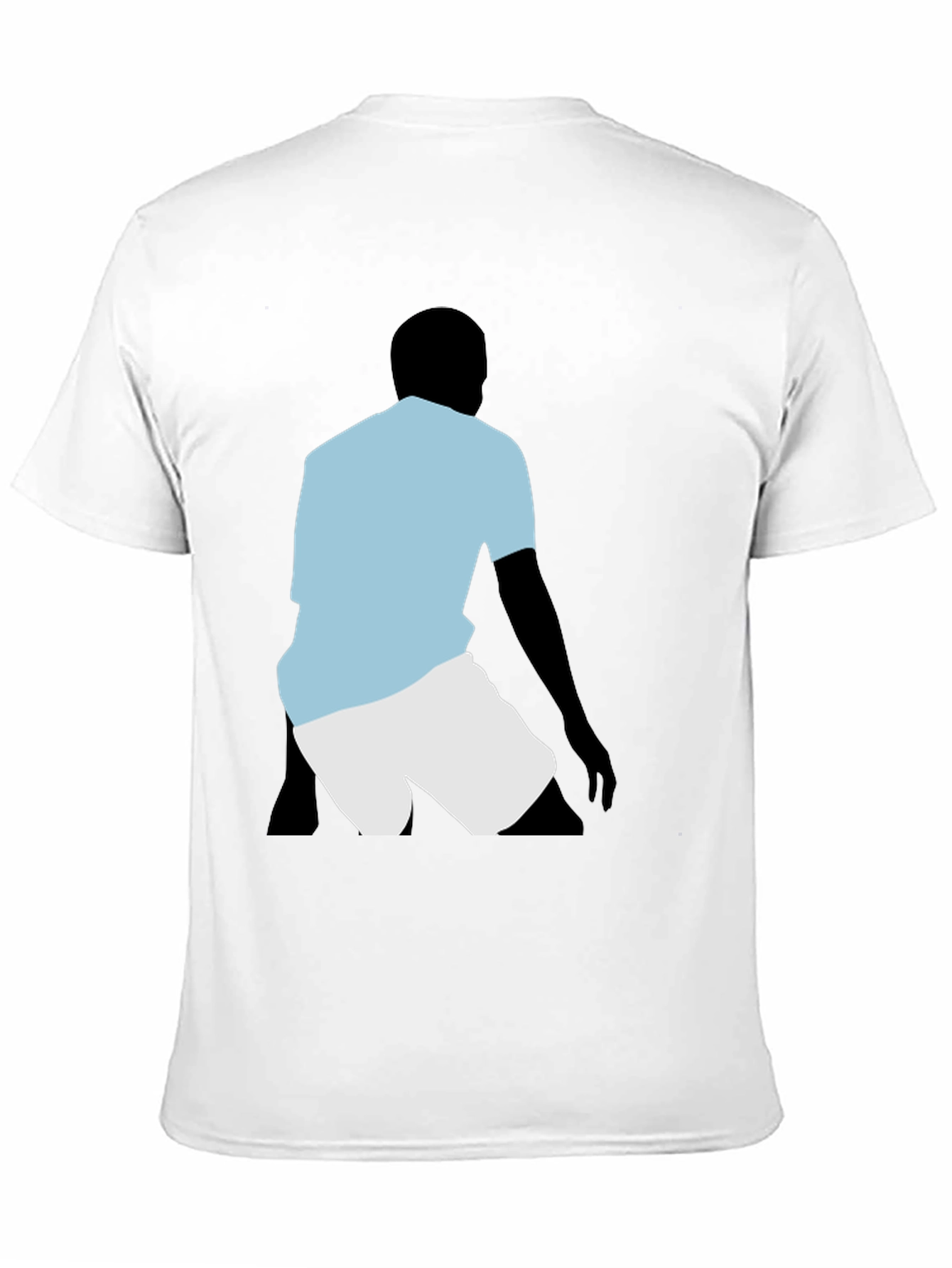 Silhouette Athlete Graphic T-Shirt - Black