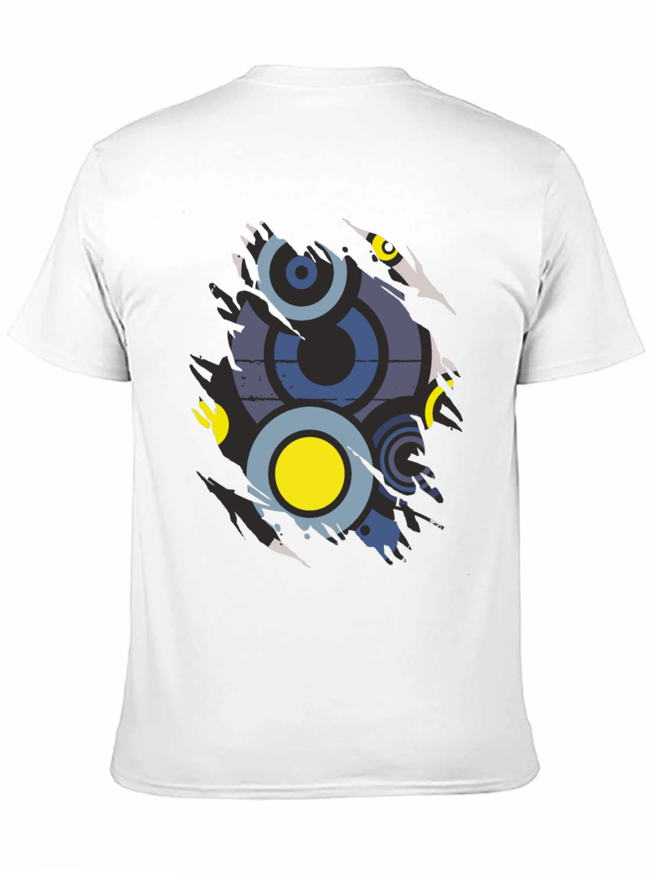 Abstract Graphic Print Mens Black T-Shirt